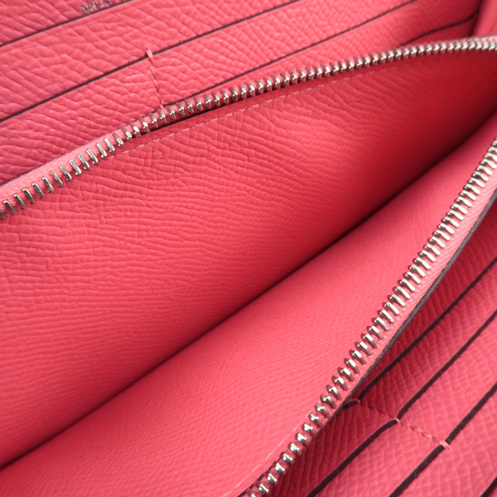 HERMES Azap Long Wallet Y Stamp (2020) Veau Epsom Pink Silver HDW