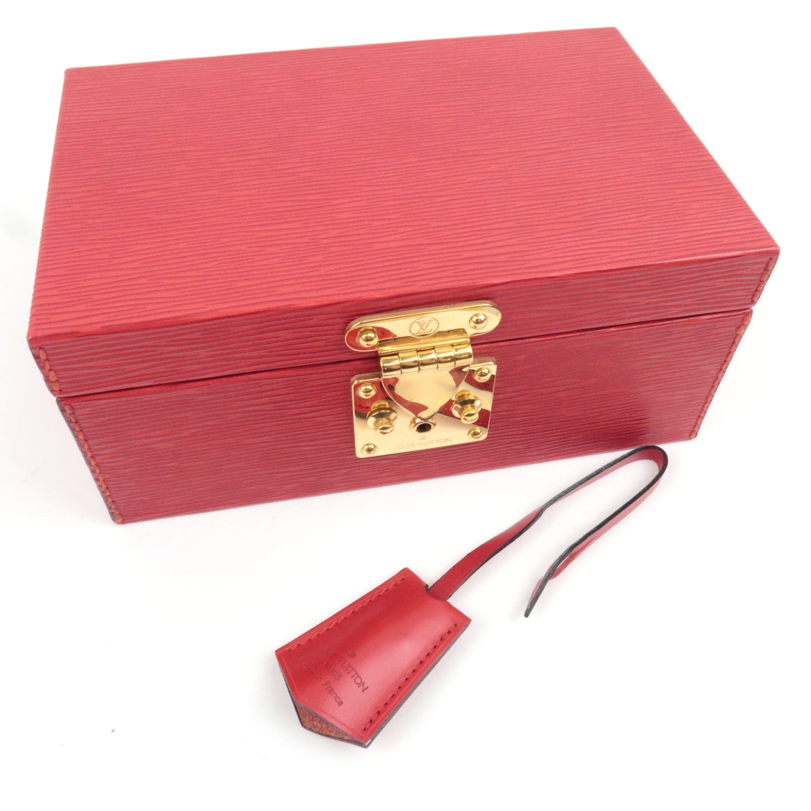 Louis Vuitton Epi Jewelry Box Castilian Red A11914 *2 Keys, Clochette,