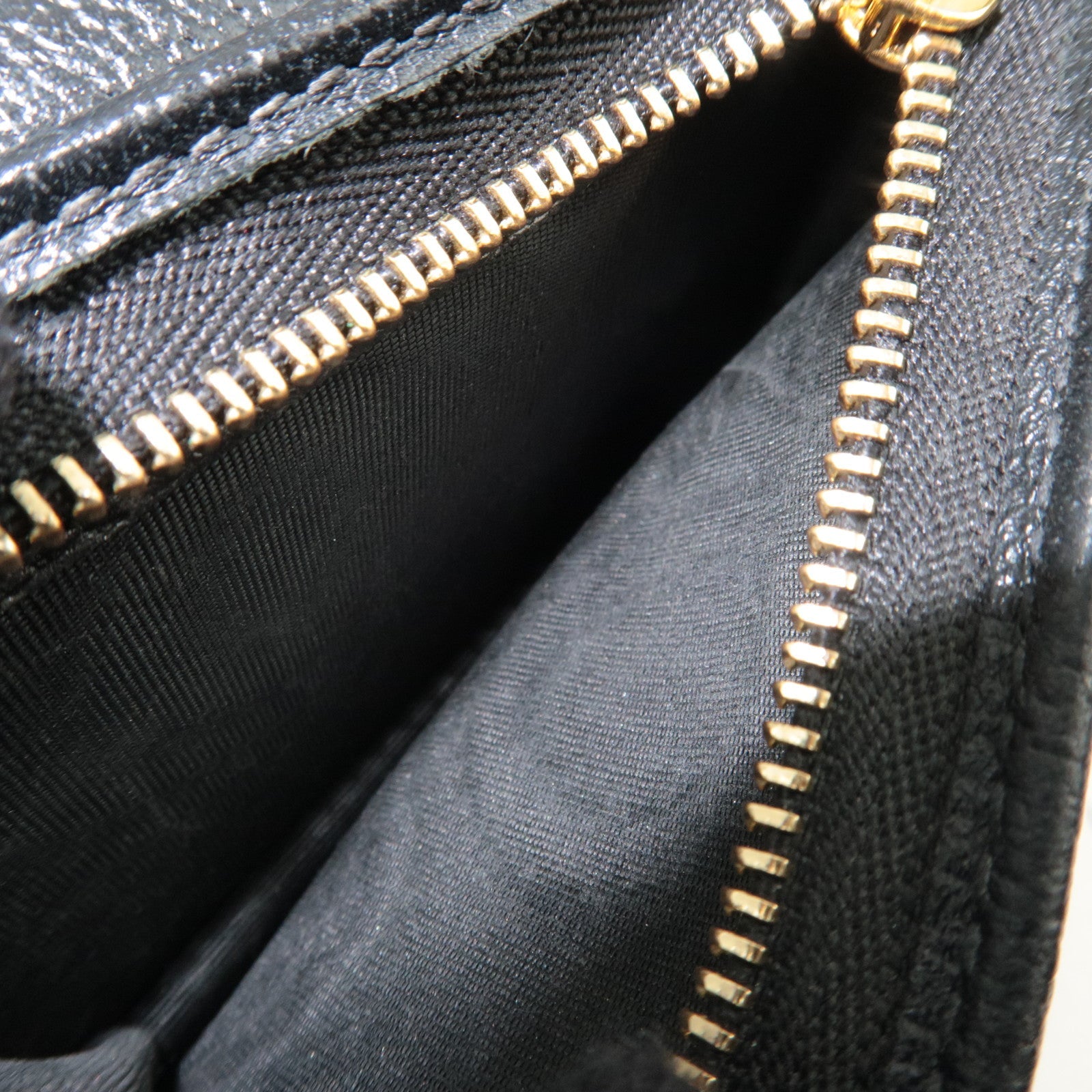 GUCCI New Jackie Bifold Wallet GG Denim Leather Black 645536