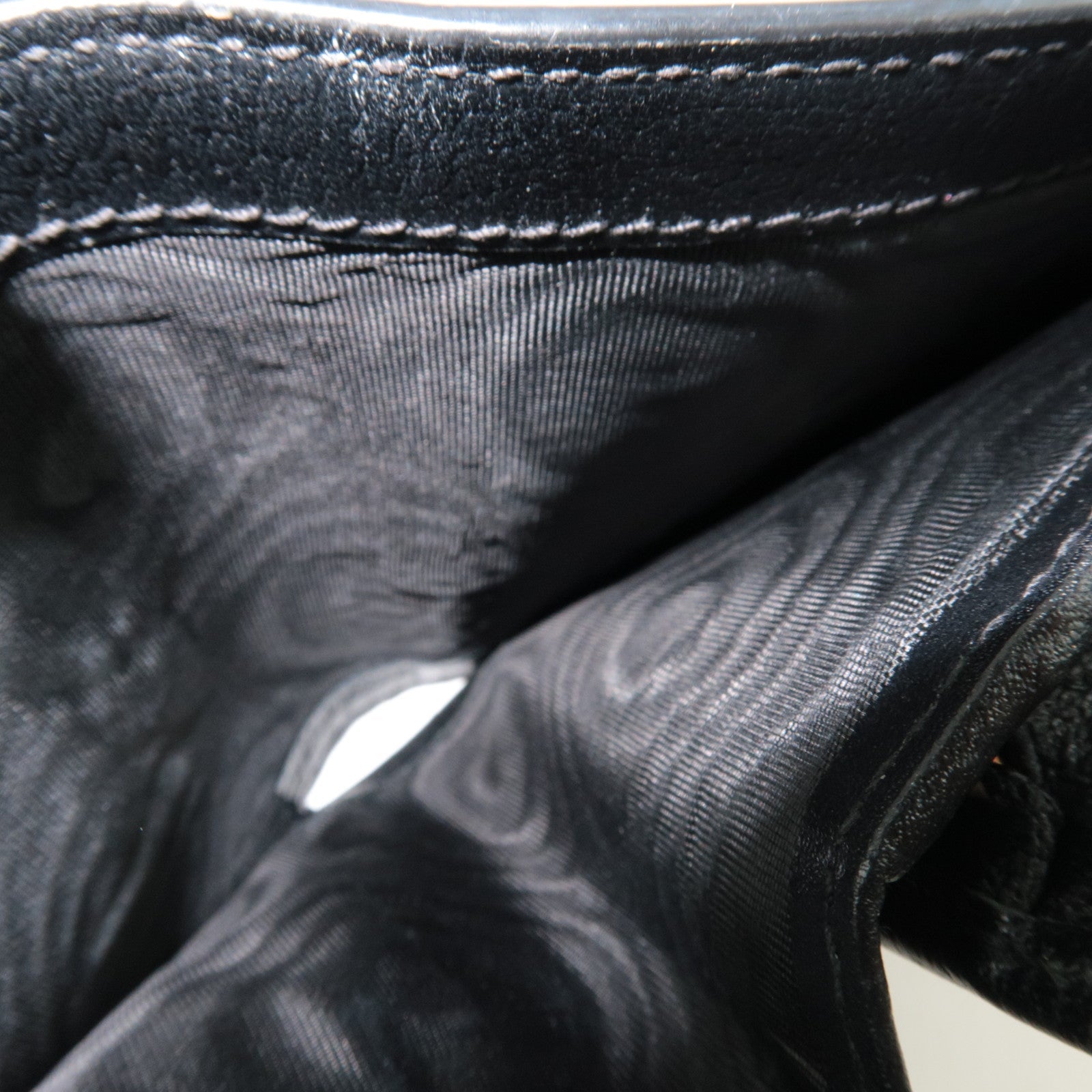 GUCCI New Jackie Bifold Wallet GG Denim Leather Black 645536