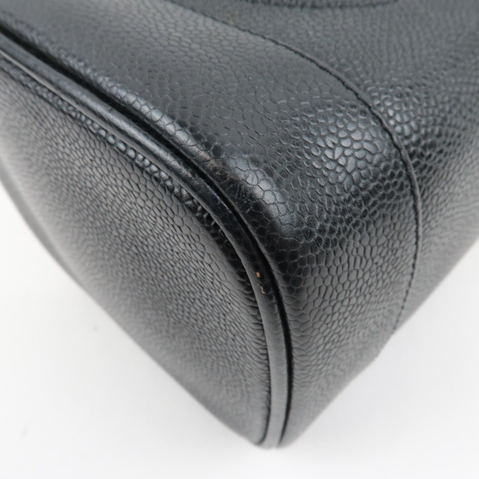 CHANEL Coco Mark Vanity Bag Caviarskin Black Gold HDW A01998 5997207