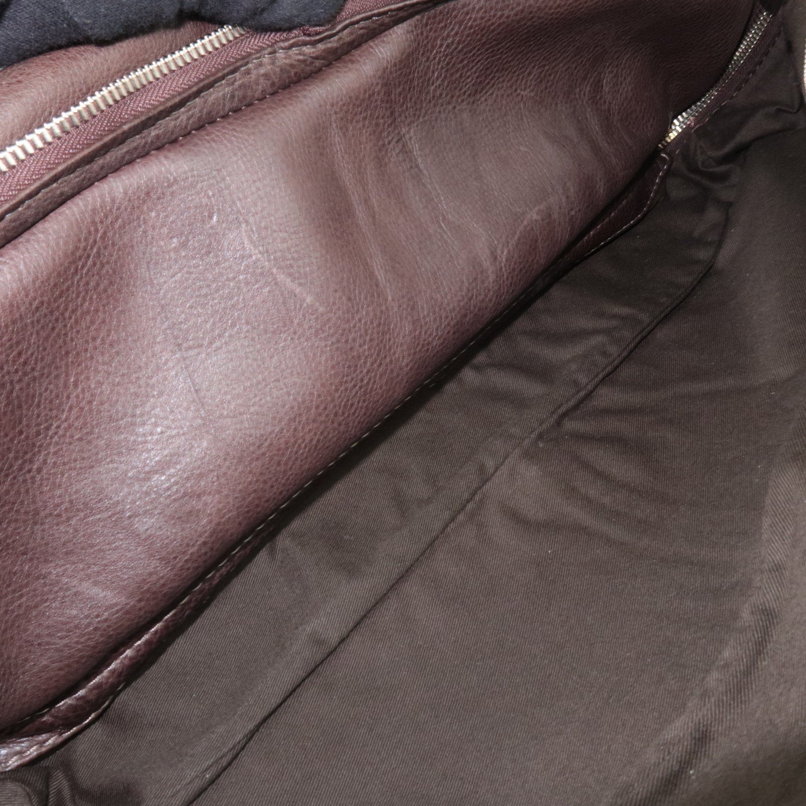 Chloe Paddington Large Double Zipper Bowling Handbag Leather Brown *Key Lock