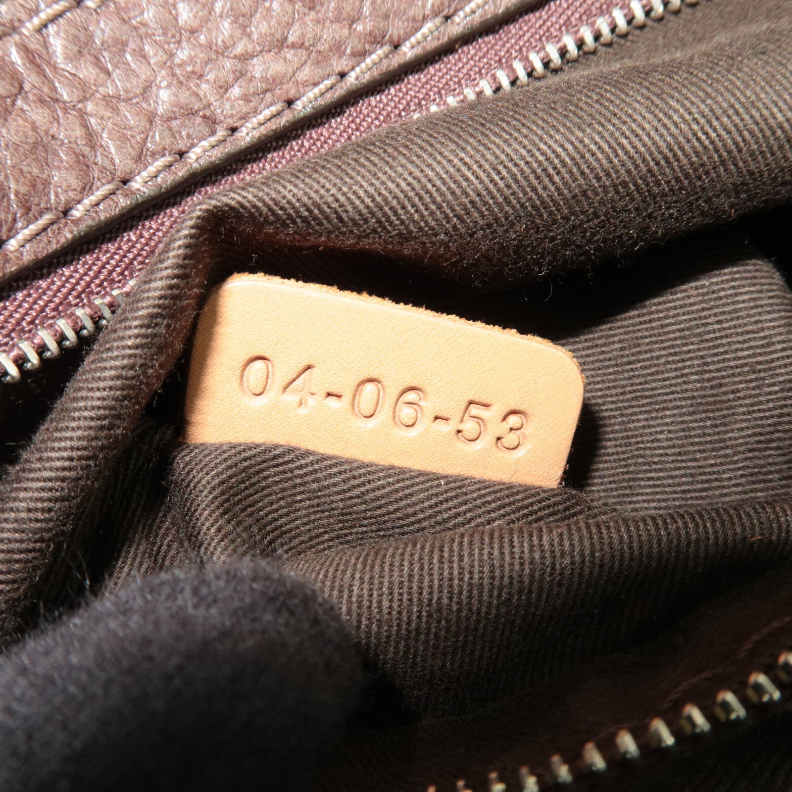 Chloe Paddington Large Double Zipper Bowling Handbag Leather Brown *Key Lock