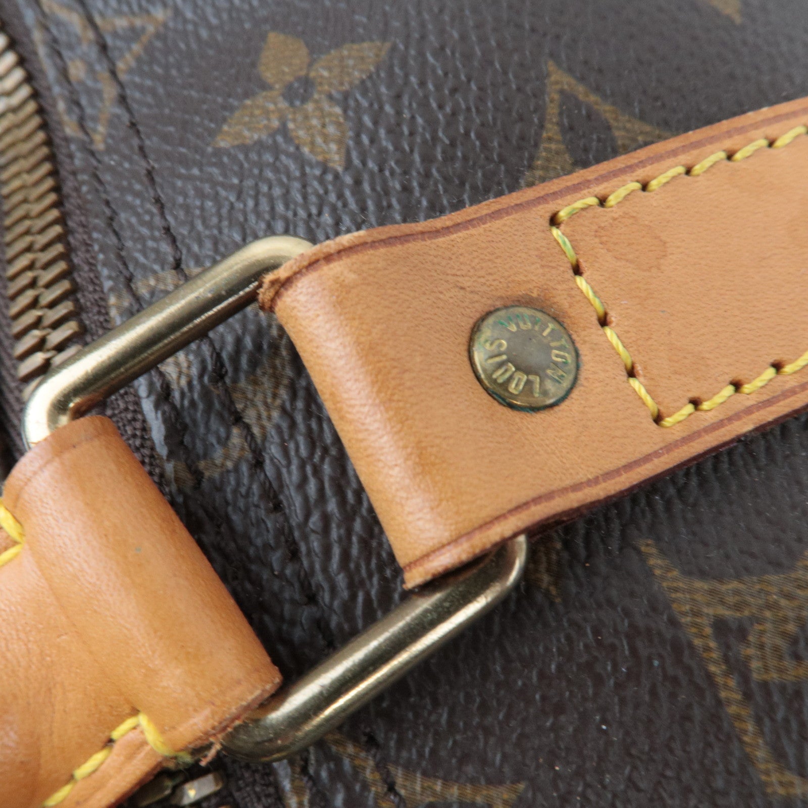 Louis Vuitton Monogram Keepall Bandouliere 50 Travel Bag M41416 VI0935 *Name tag, Poignet