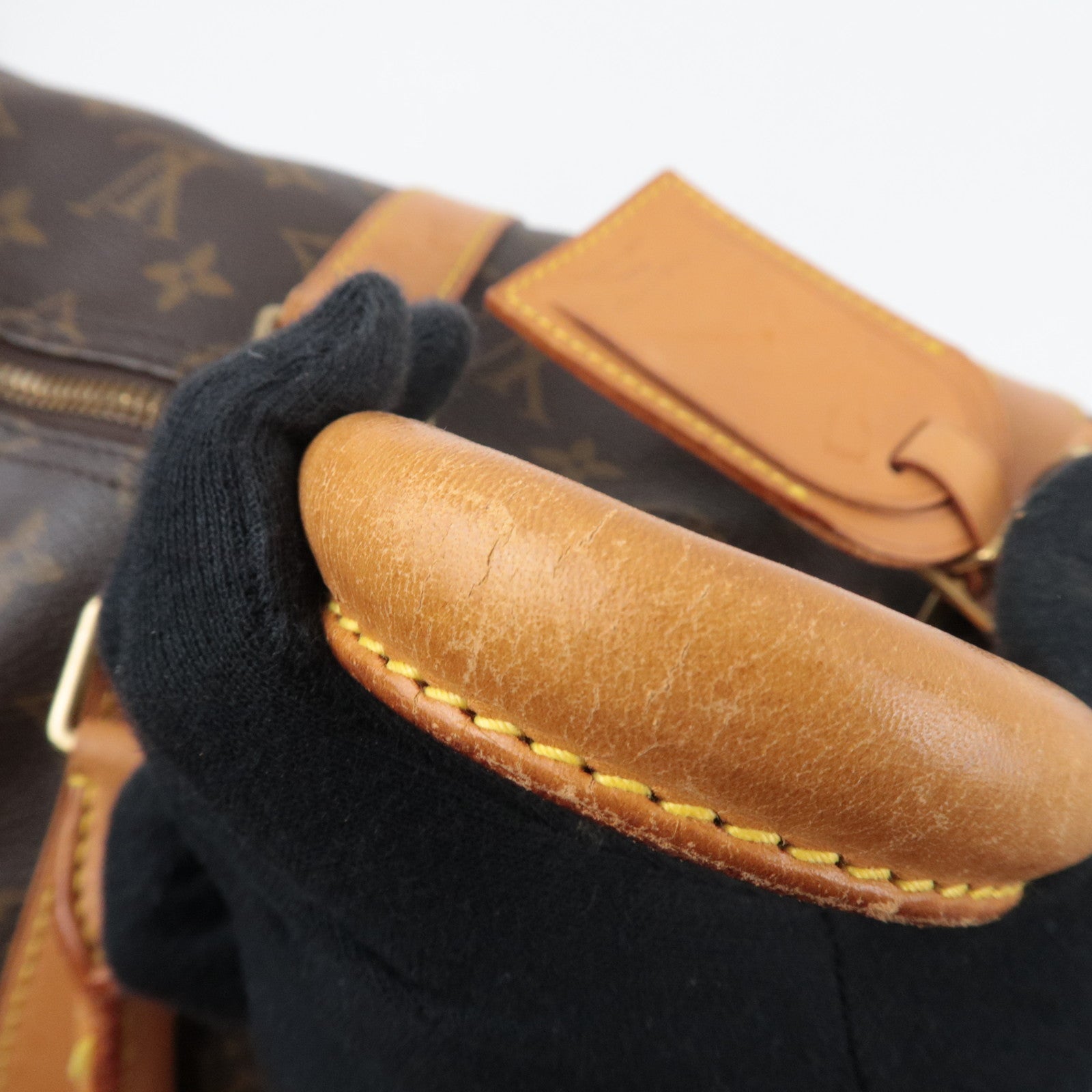 Louis Vuitton Monogram Keepall Bandouliere 50 Travel Bag M41416 VI0935 *Name tag, Poignet