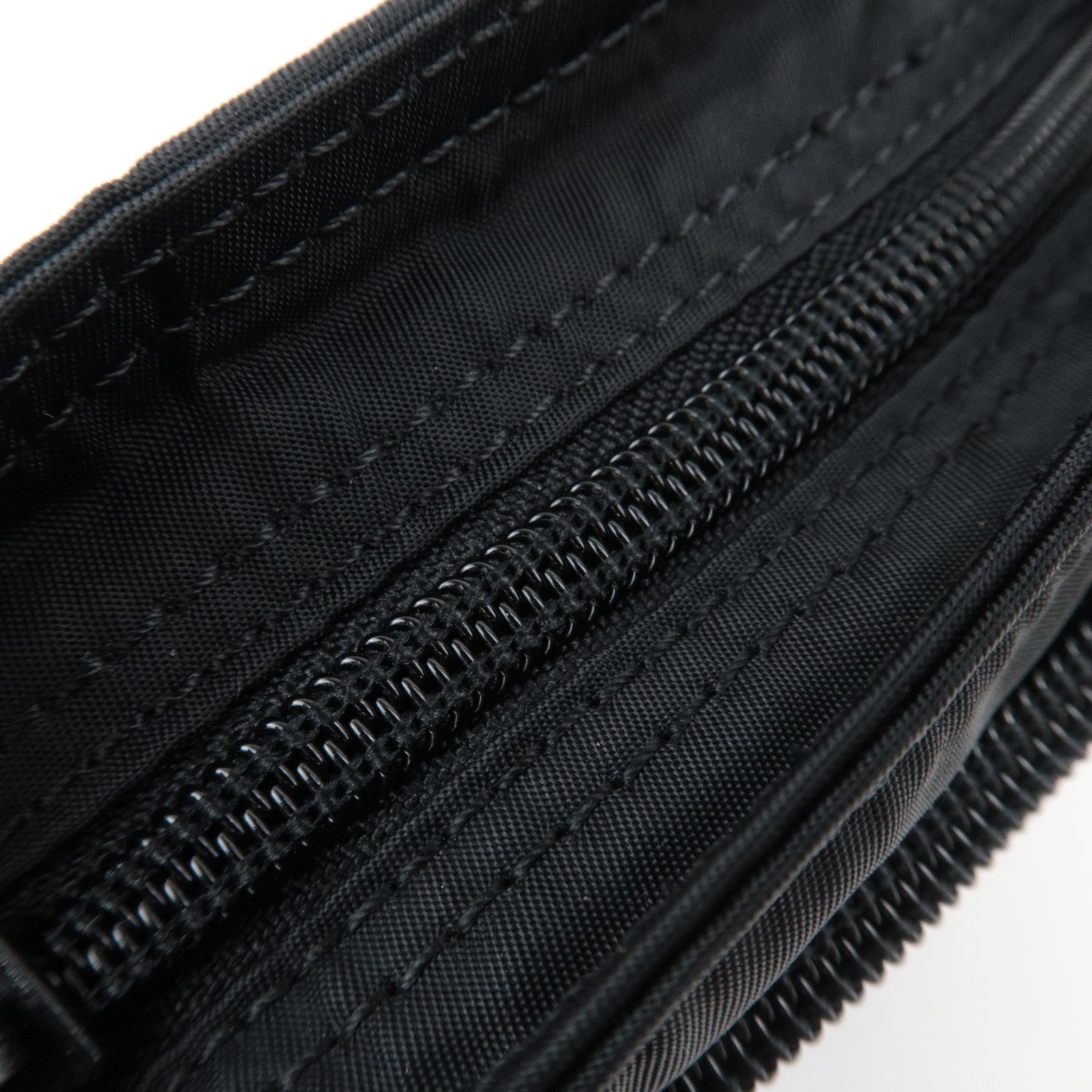 PRADA Logo Shoulder Bag Nylon Black B7372 *G card