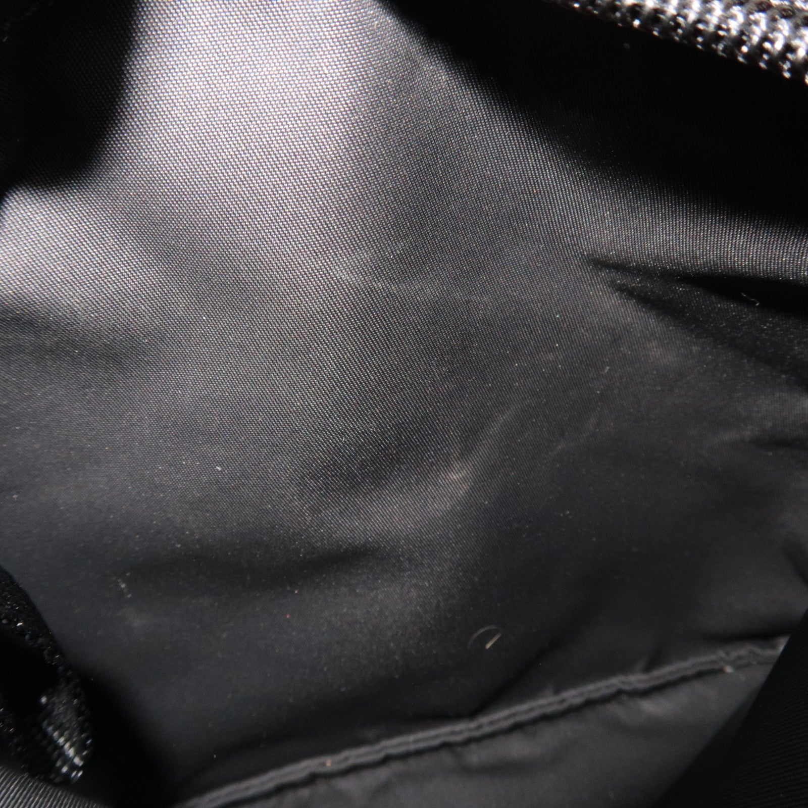 PRADA Logo Shoulder Bag Nylon Black B7372 *G card