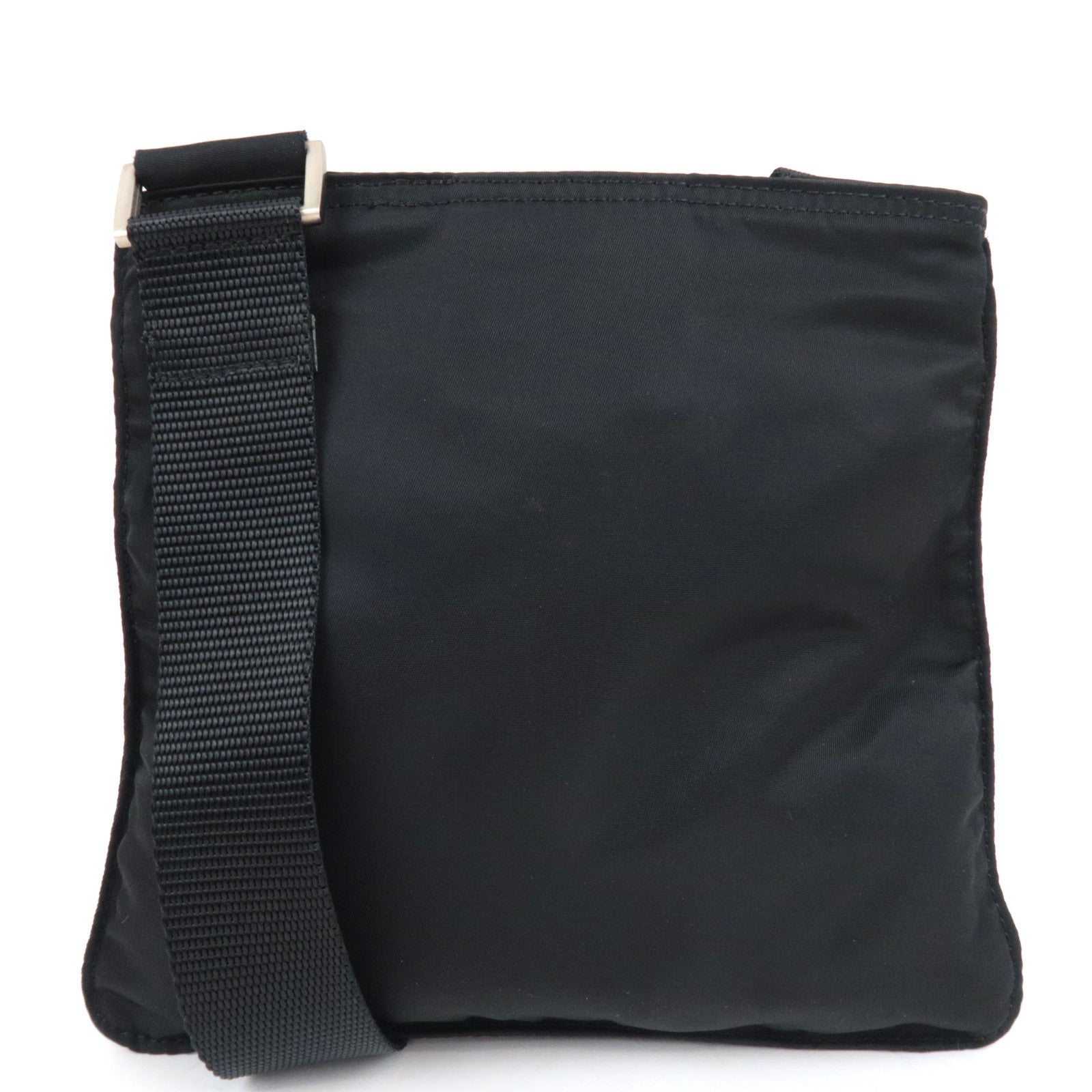 PRADA Logo Shoulder Bag Nylon Black B7372 *G card