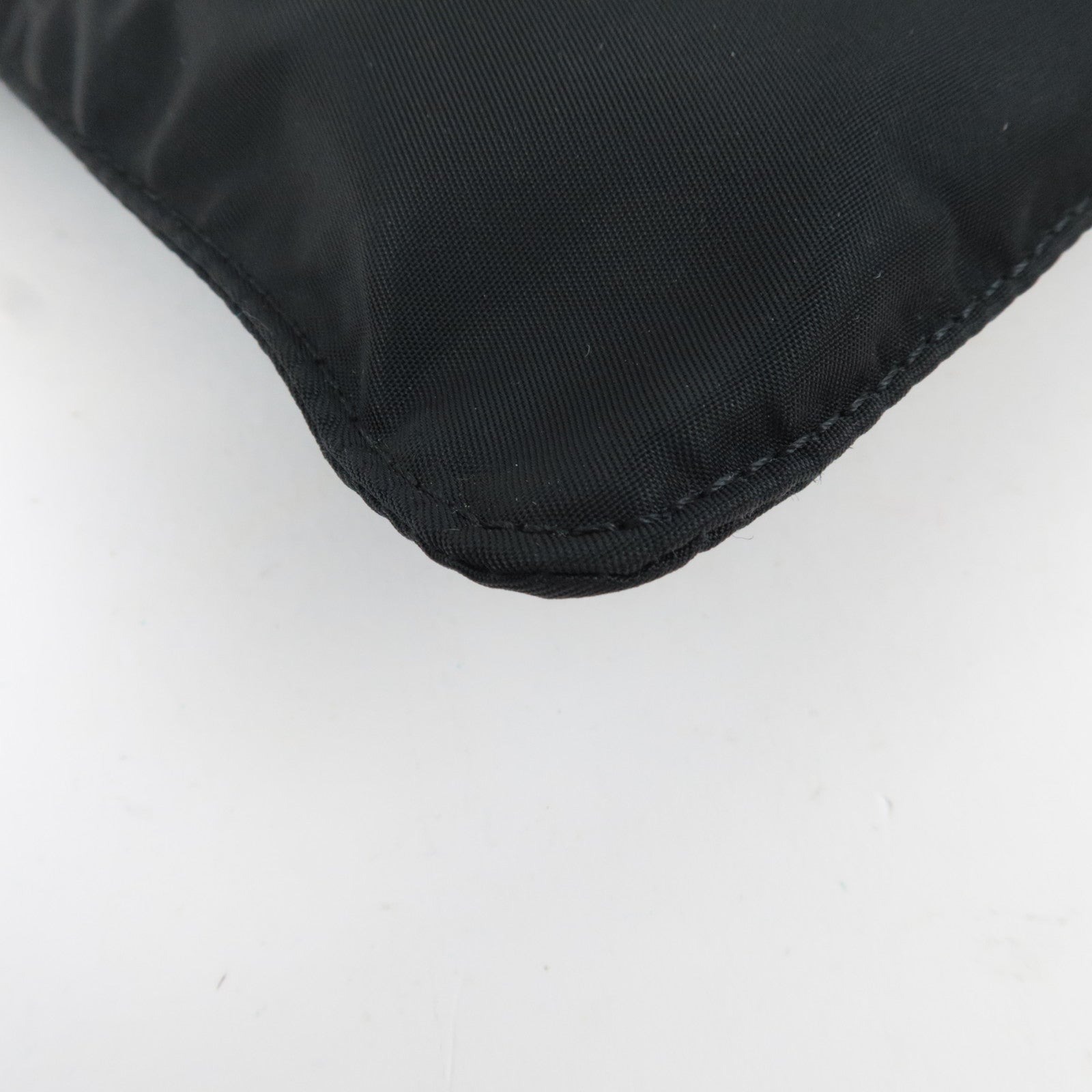 PRADA Logo Shoulder Bag Nylon Black B7372 *G card