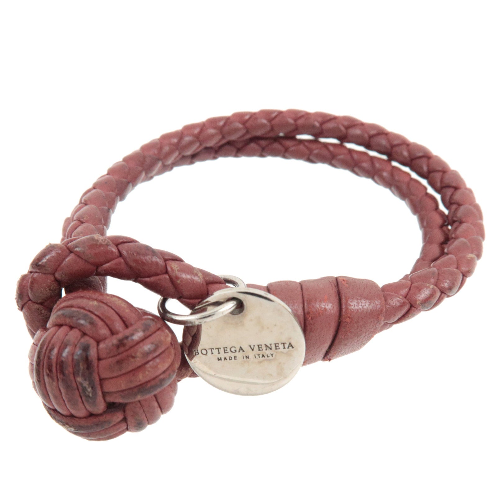 BOTTEGA VENETA Intrecciato Bracelet Leather Brown81396
