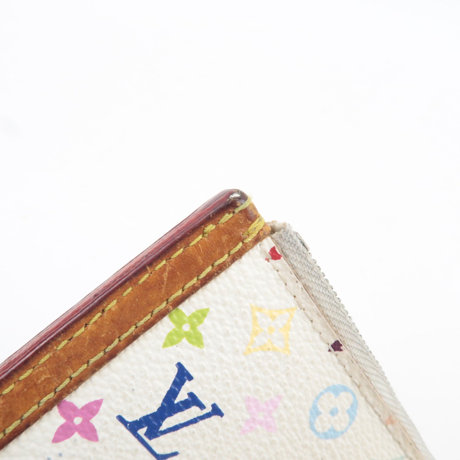 Louis Vuitton Monogram Multicolor Pochette Cles Blanc M92655 CA0025