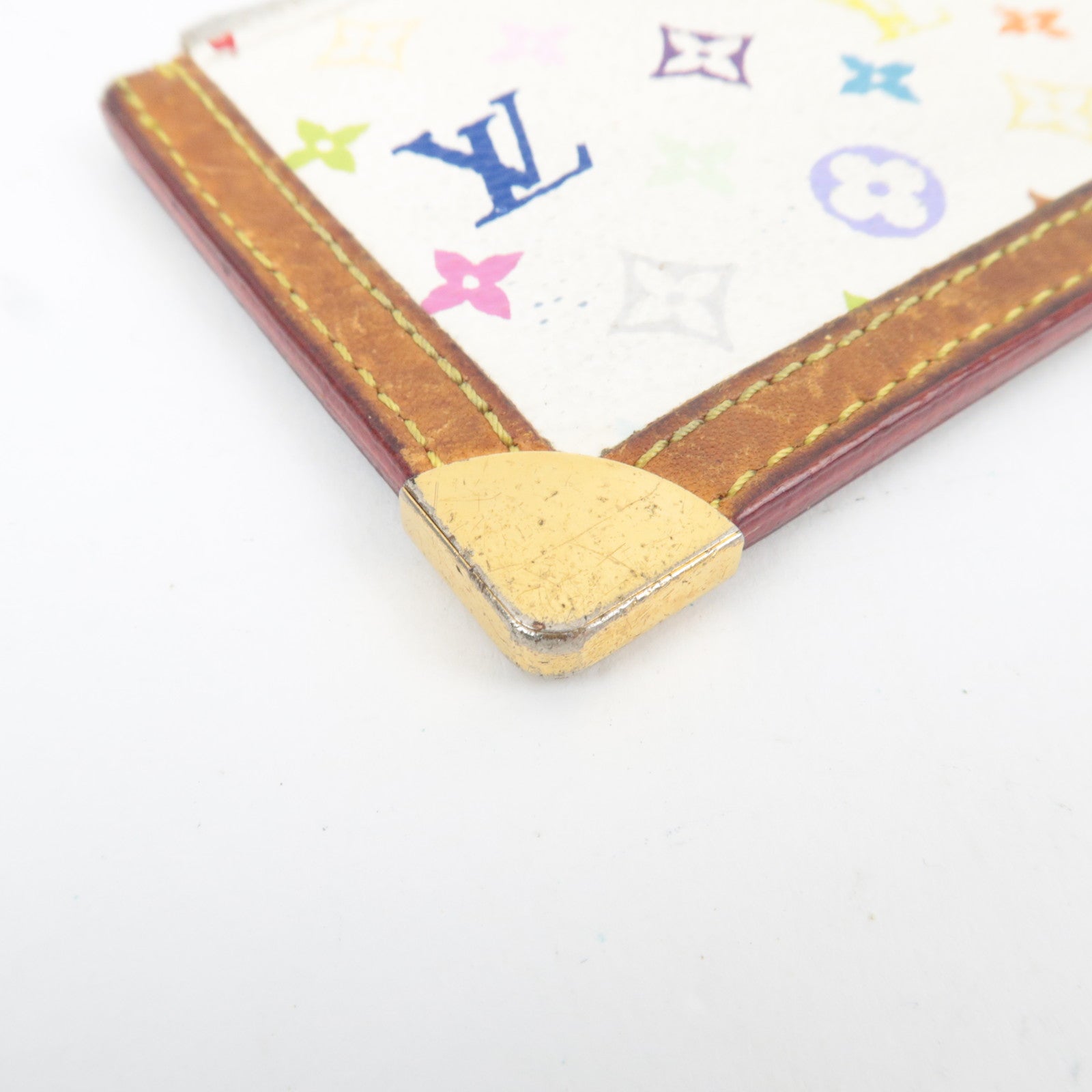 Louis Vuitton Monogram Multicolor Pochette Cles Blanc M92655 CA0025