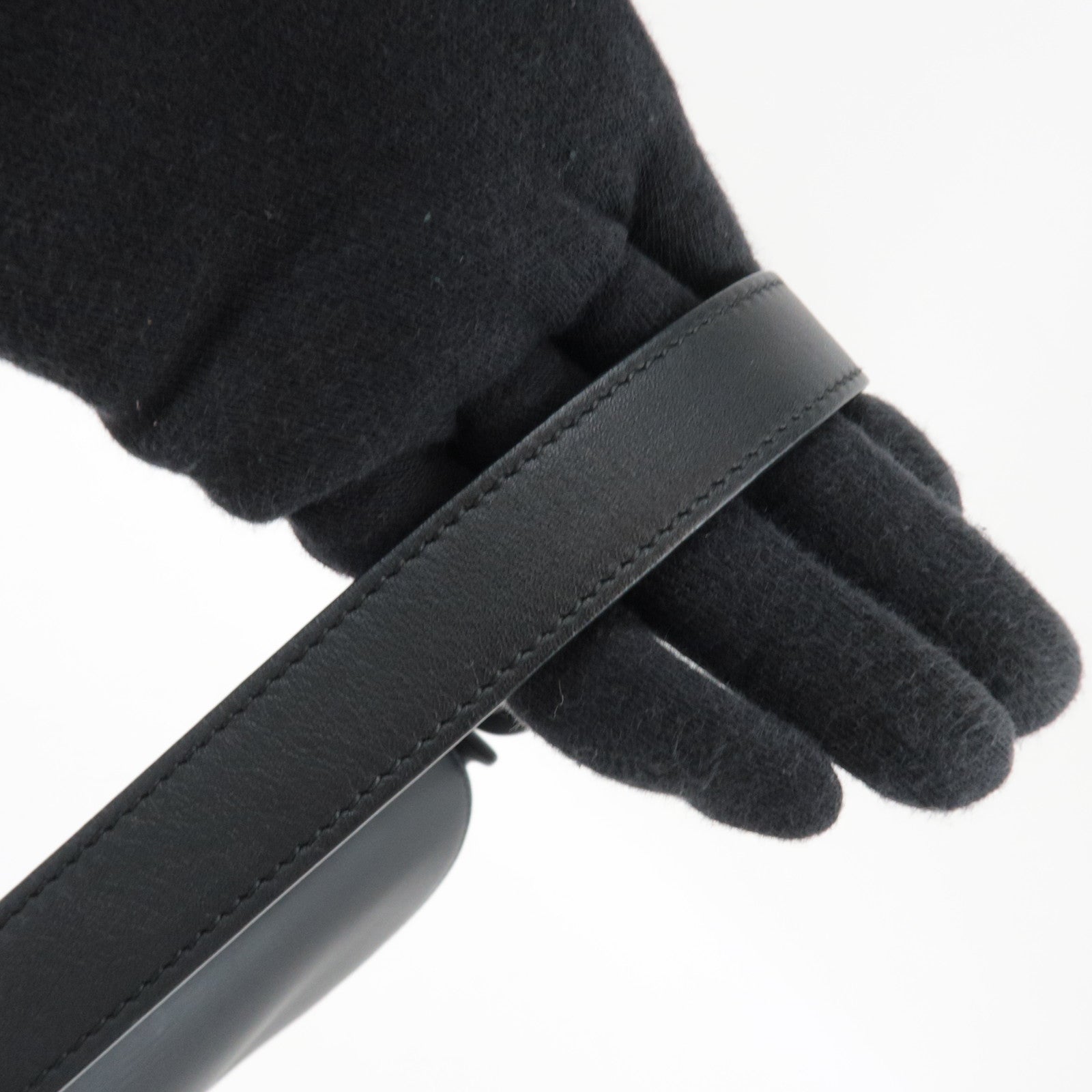 Christian Dior Saddle Bag One-Shoulder Bag Calf Leather All Black *G card