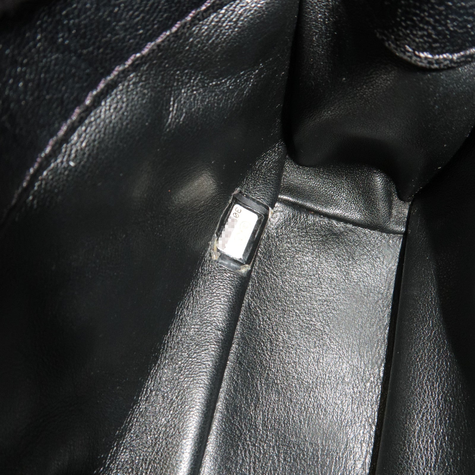 CHANEL Matelasse 2Way Chain Shoulder Bag Lambskin Black Gold HDW 30993840 *G card