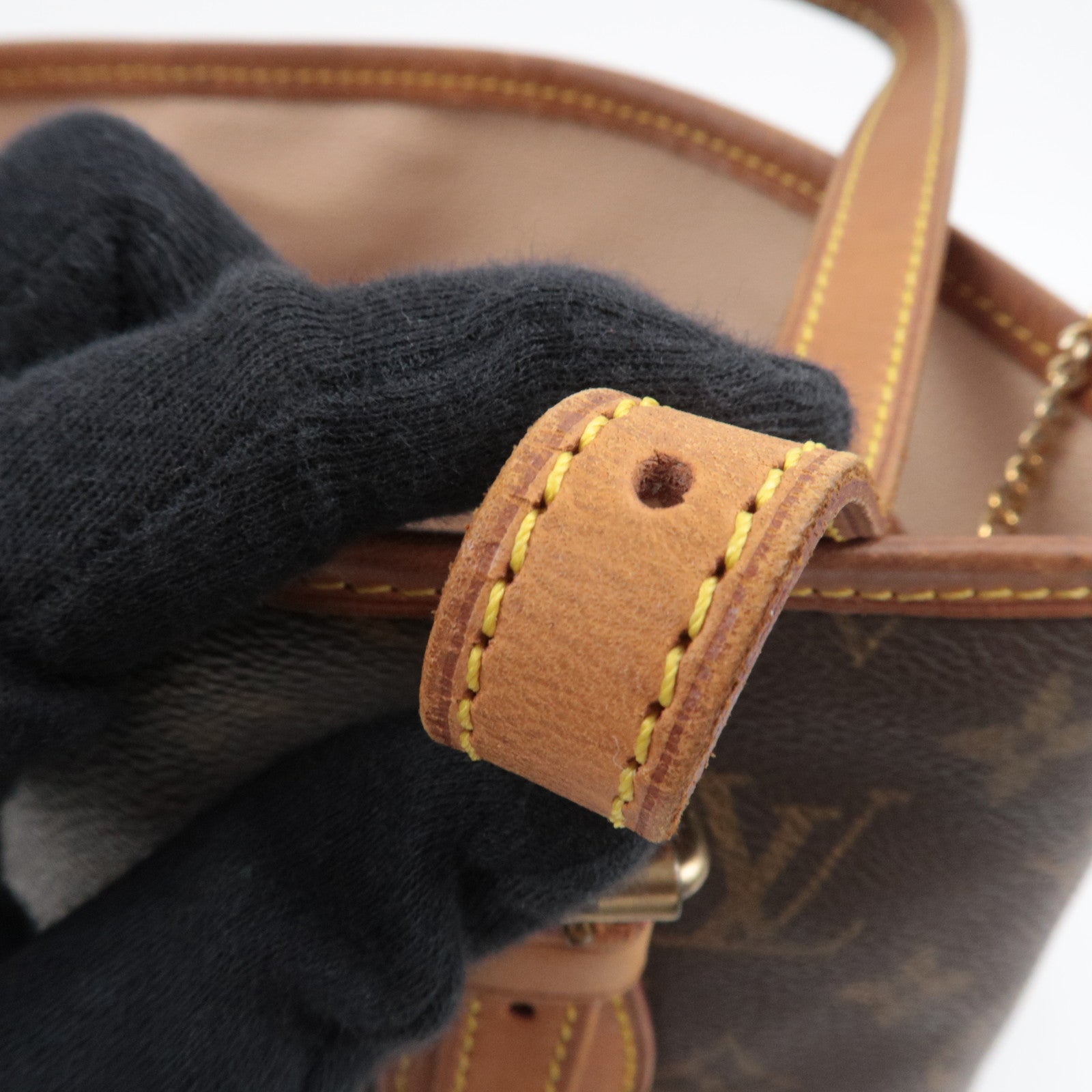 Louis Vuitton Monogram Bucket PM Shoulder Bag M42238 FL1003 *Pouch