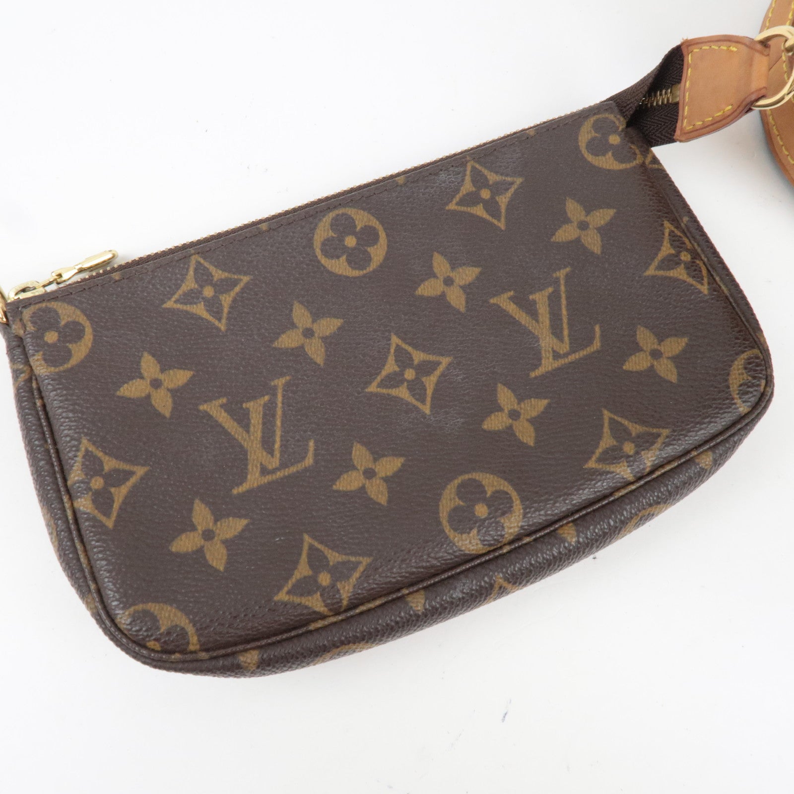 Louis Vuitton Monogram Bucket PM Shoulder Bag M42238 FL1003 *Pouch