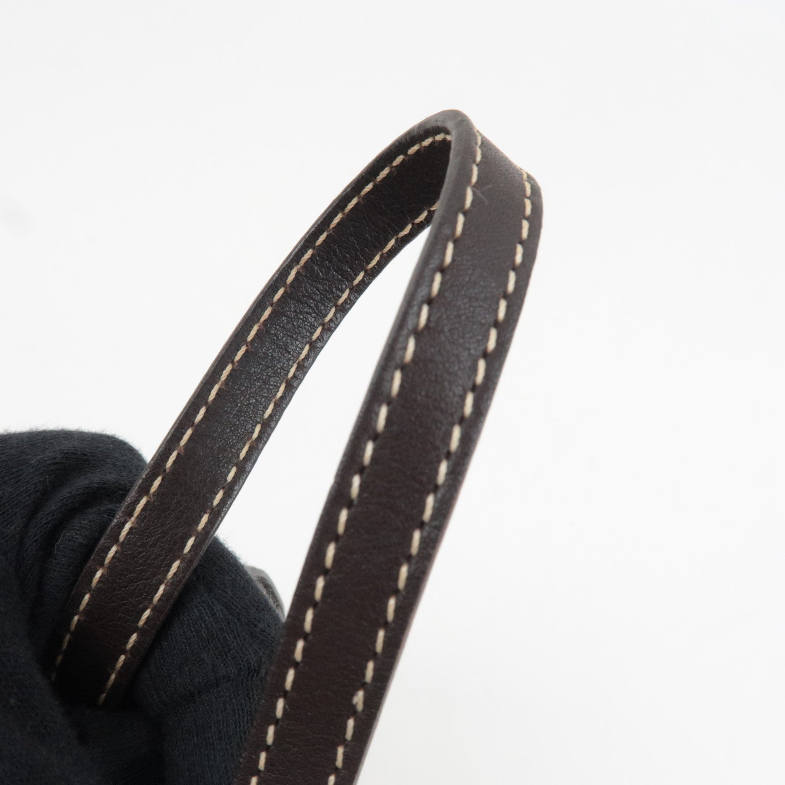 CELINE C Macadam Handbag Suede Leather Beige Brown *Dust bag