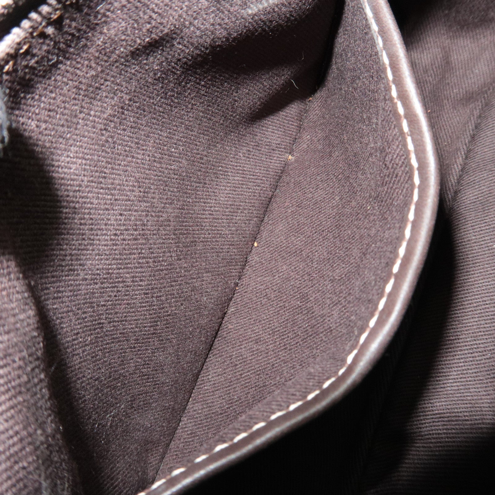 CELINE C Macadam Handbag Suede Leather Beige Brown *Dust bag