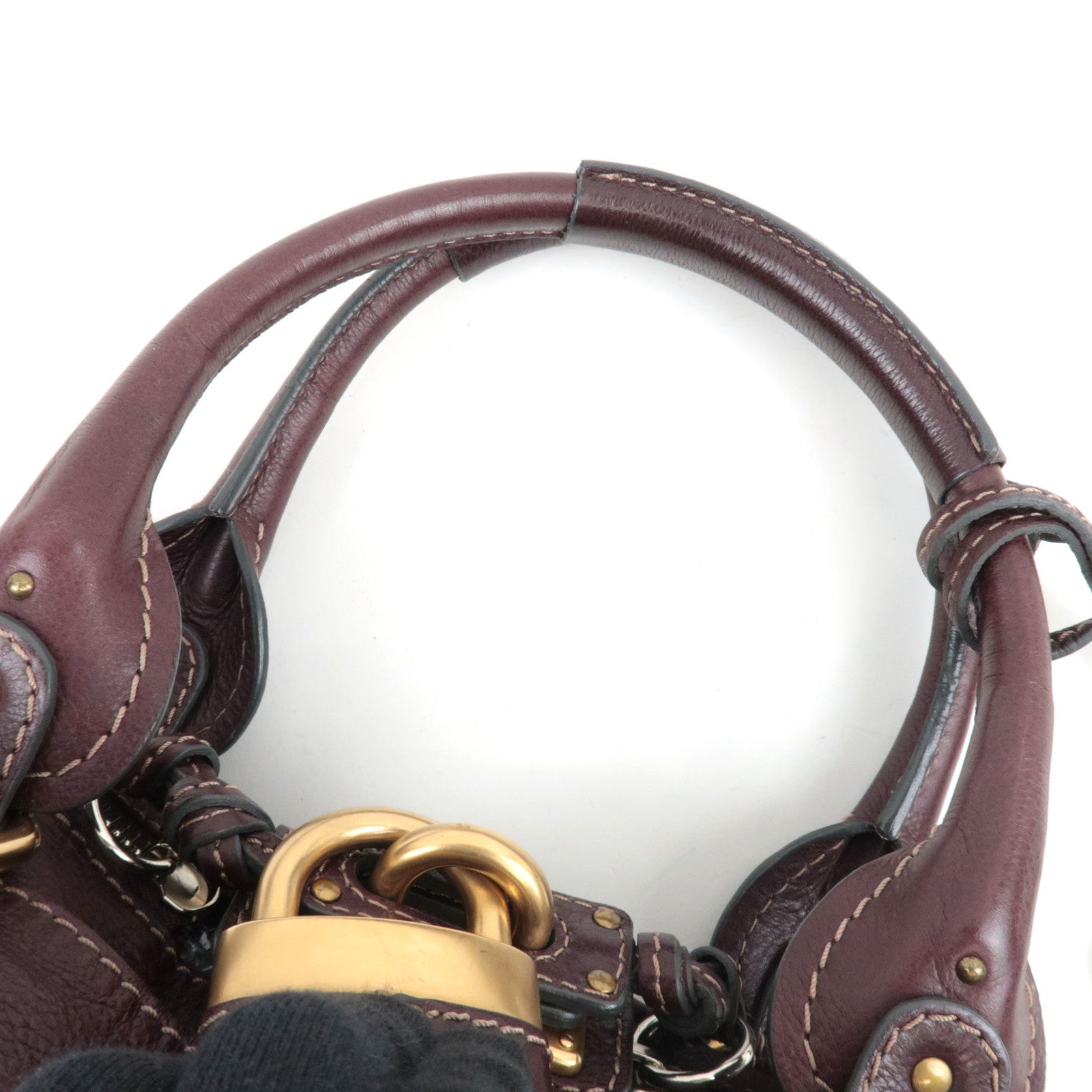 Chloe Paddington Handbag Leather Maroon *Key Lock, G card