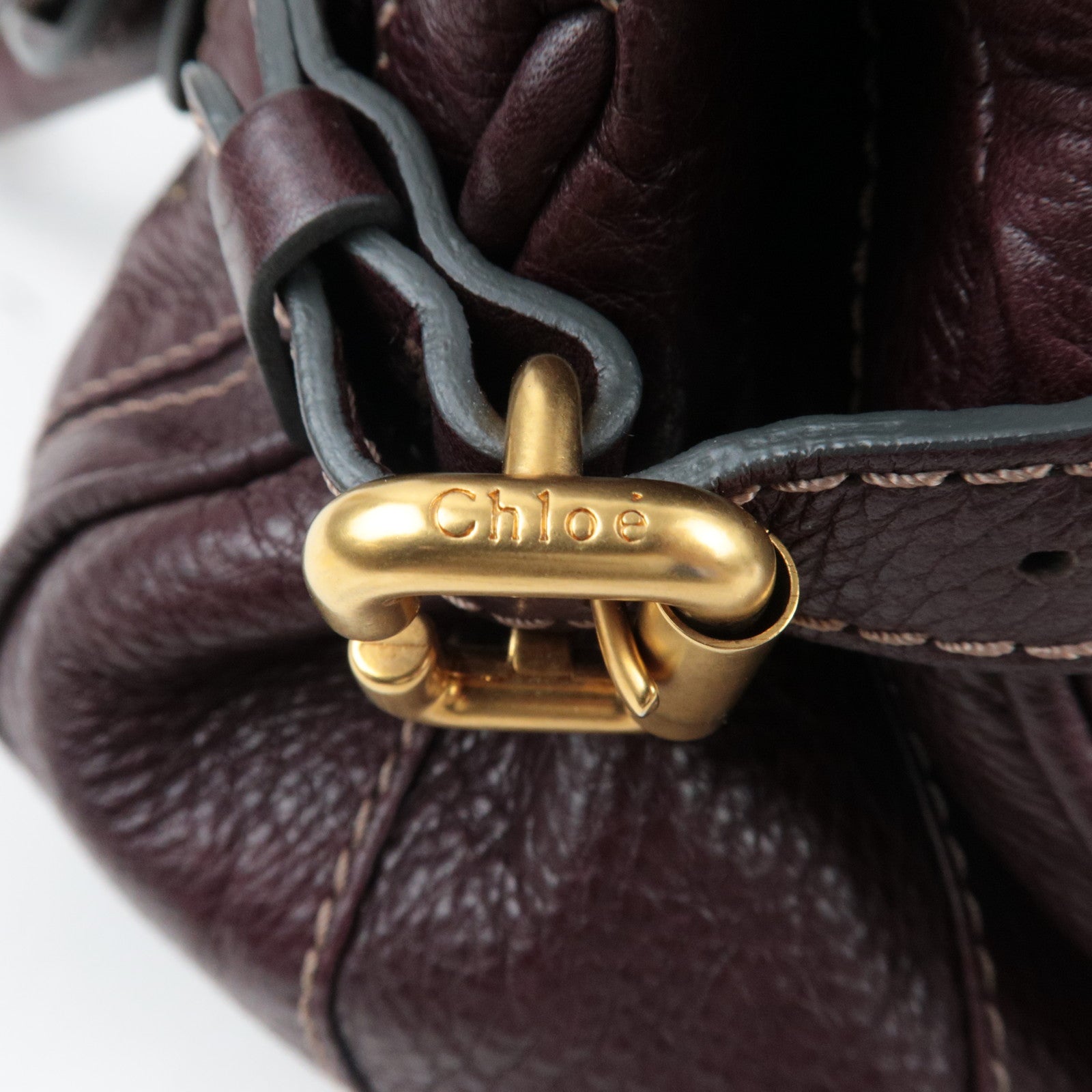 Chloe Paddington Handbag Leather Maroon *Key Lock, G card