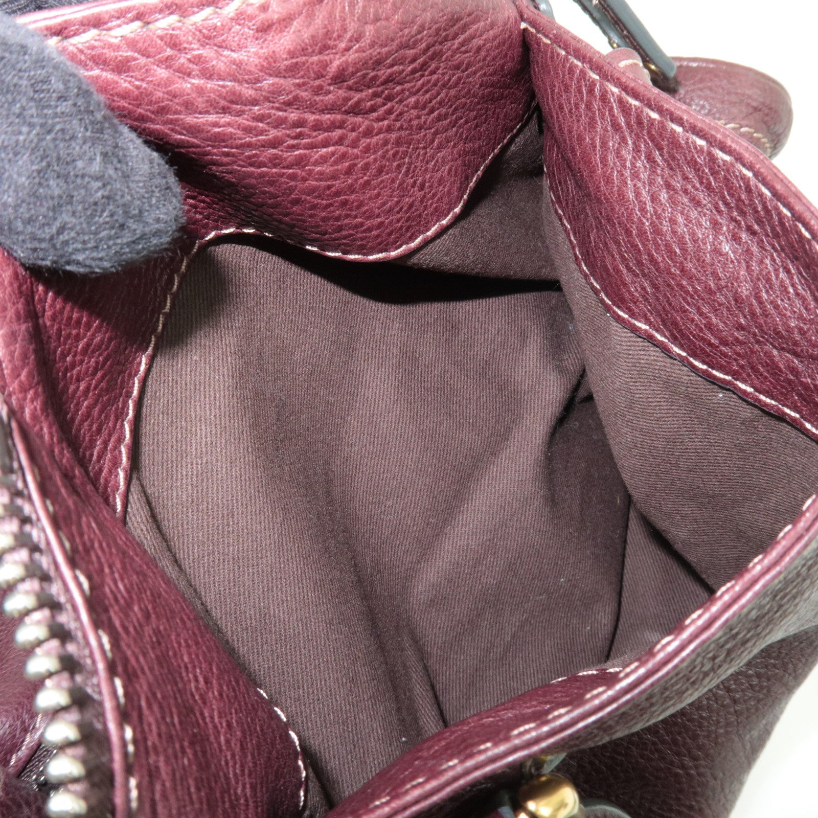 Chloe Paddington Handbag Leather Maroon *Key Lock, G card