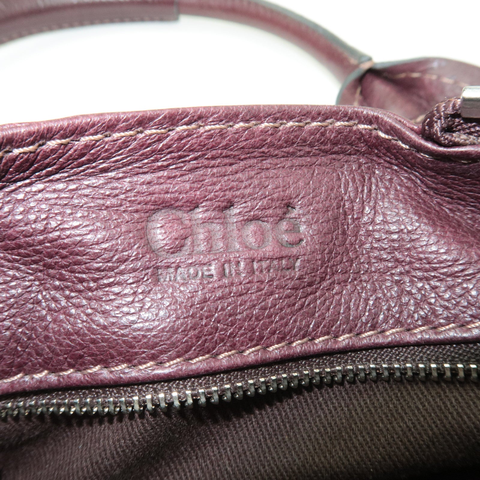 Chloe Paddington Handbag Leather Maroon *Key Lock, G card