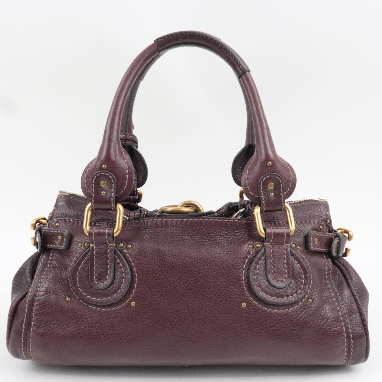 Chloe Paddington Handbag Leather Maroon *Key Lock, G card