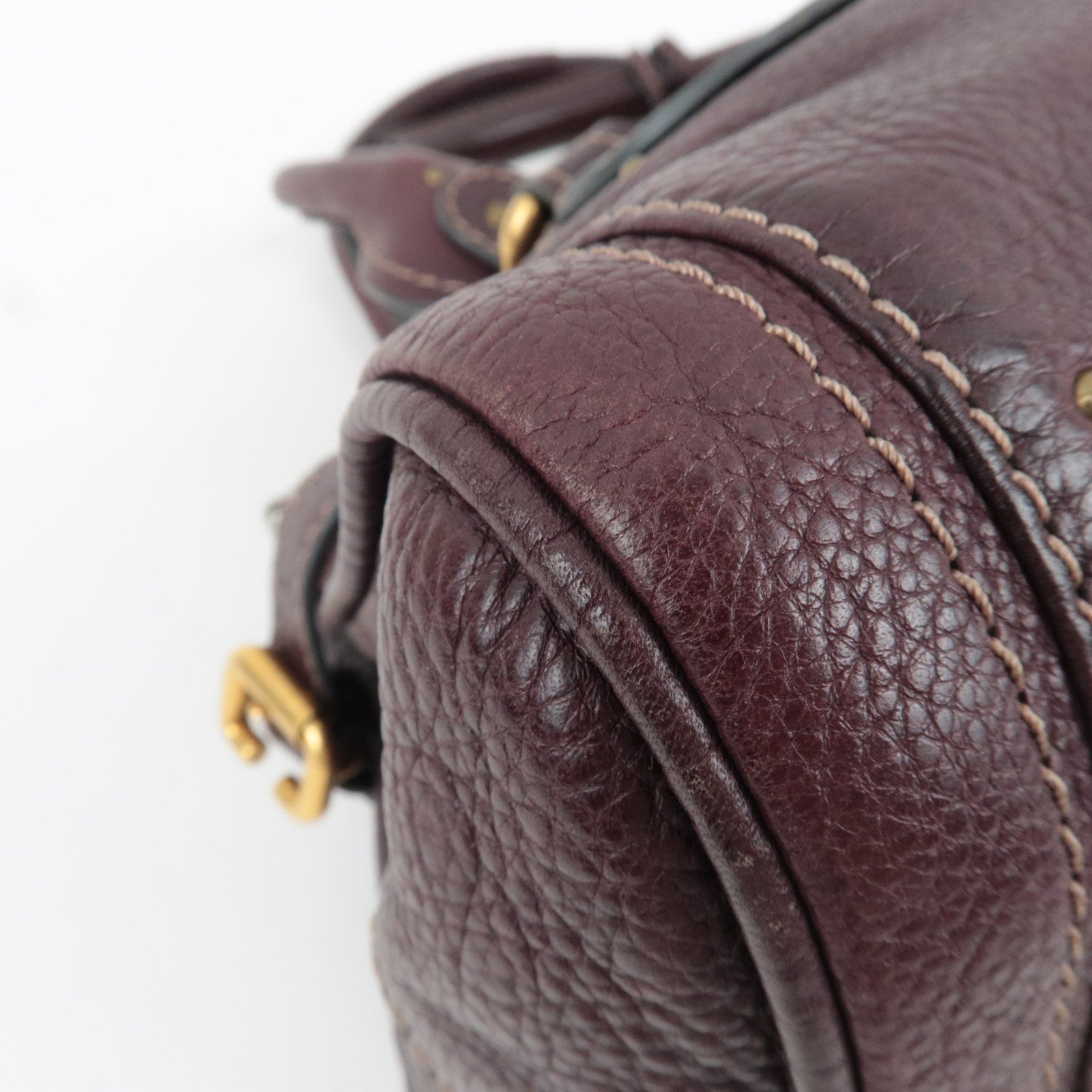 Chloe Paddington Handbag Leather Maroon *Key Lock, G card