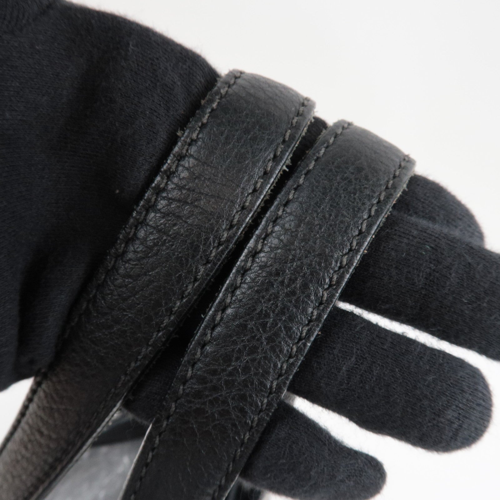 PRADA Logo Tote Bag Leather Black *Dust bag