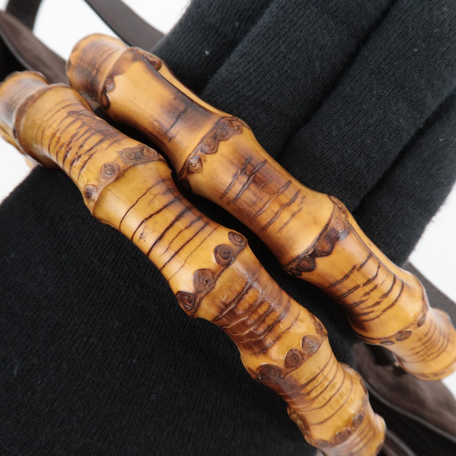 GUCCI Bamboo 2Way Handbag Suede Brown 001.2855.1875.0 *Dust bag, Strap