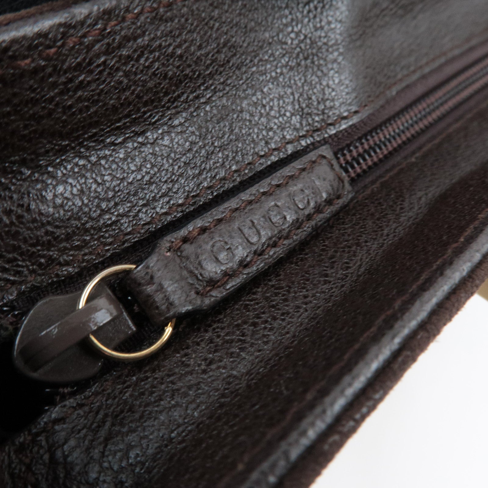 GUCCI Bamboo 2Way Handbag Suede Brown 001.2855.1875.0 *Dust bag, Strap