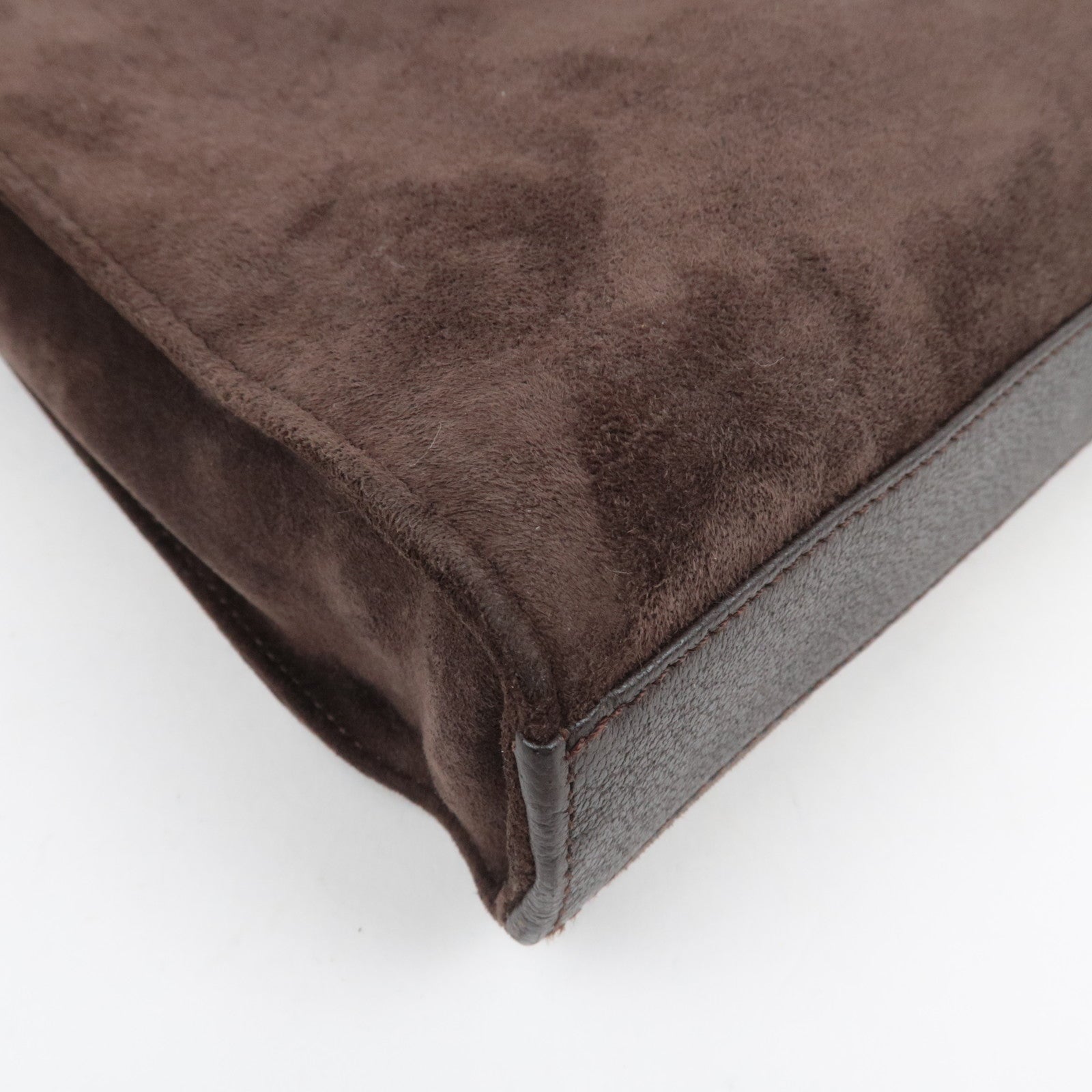 GUCCI Bamboo 2Way Handbag Suede Brown 001.2855.1875.0 *Dust bag, Strap