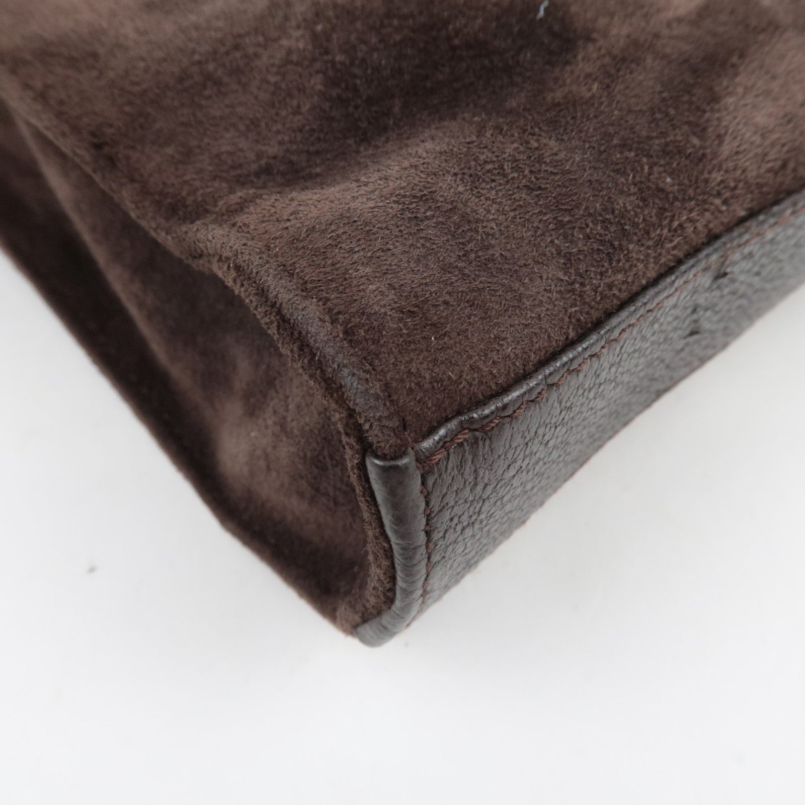 GUCCI Bamboo 2Way Handbag Suede Brown 001.2855.1875.0 *Dust bag, Strap