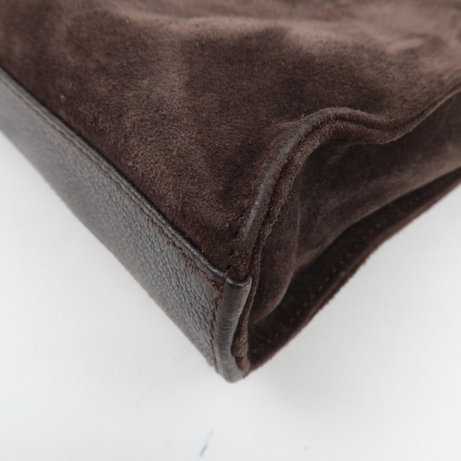 GUCCI Bamboo 2Way Handbag Suede Brown 001.2855.1875.0 *Dust bag, Strap