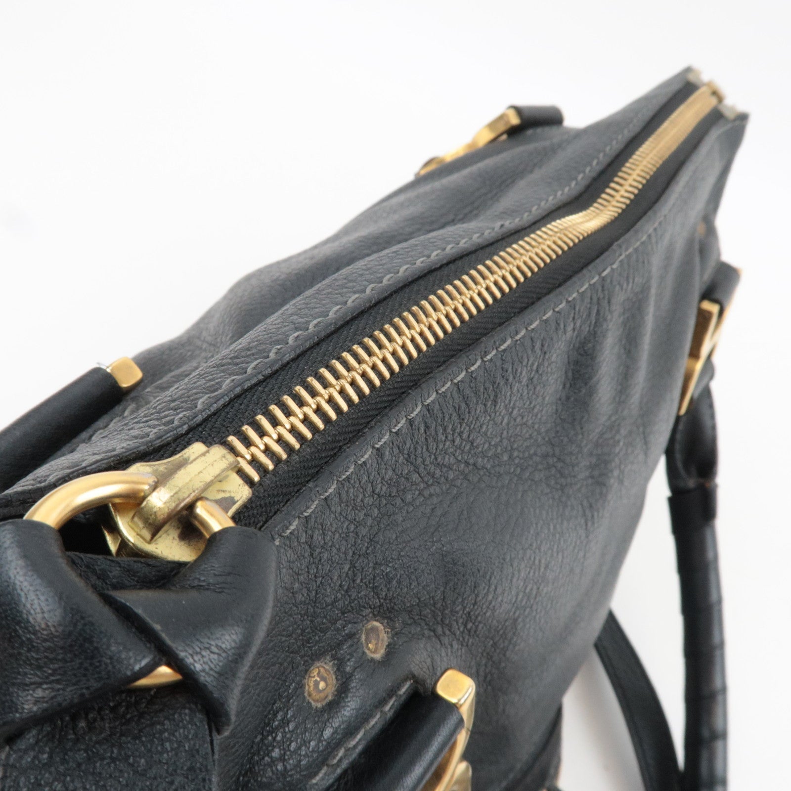 Chloe Marcie 2Way Shoulder Bag Leather Black *Strap