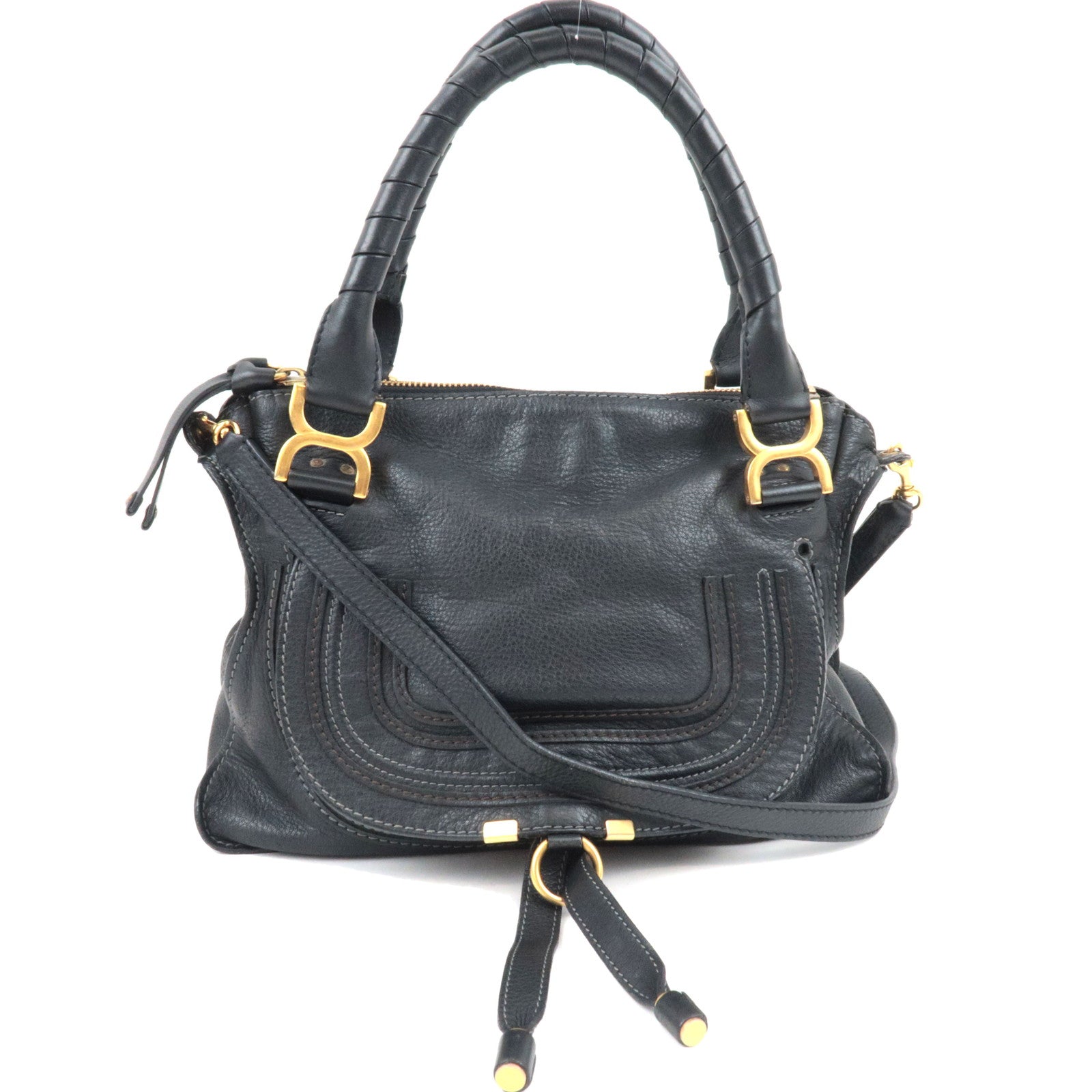Chloe Marcie 2Way Shoulder Bag Leather Black *Strap81482