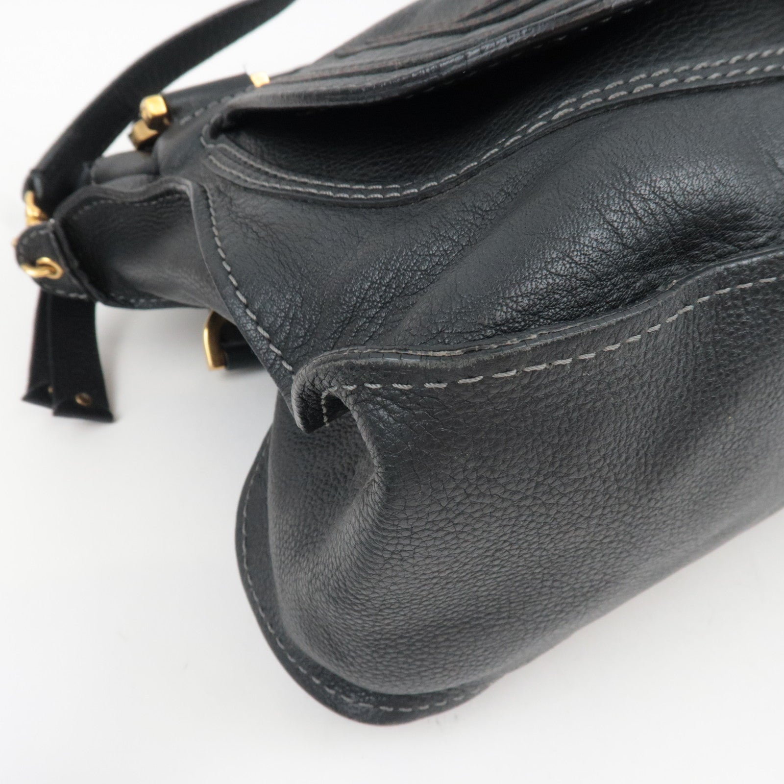 Chloe Marcie 2Way Shoulder Bag Leather Black *Strap