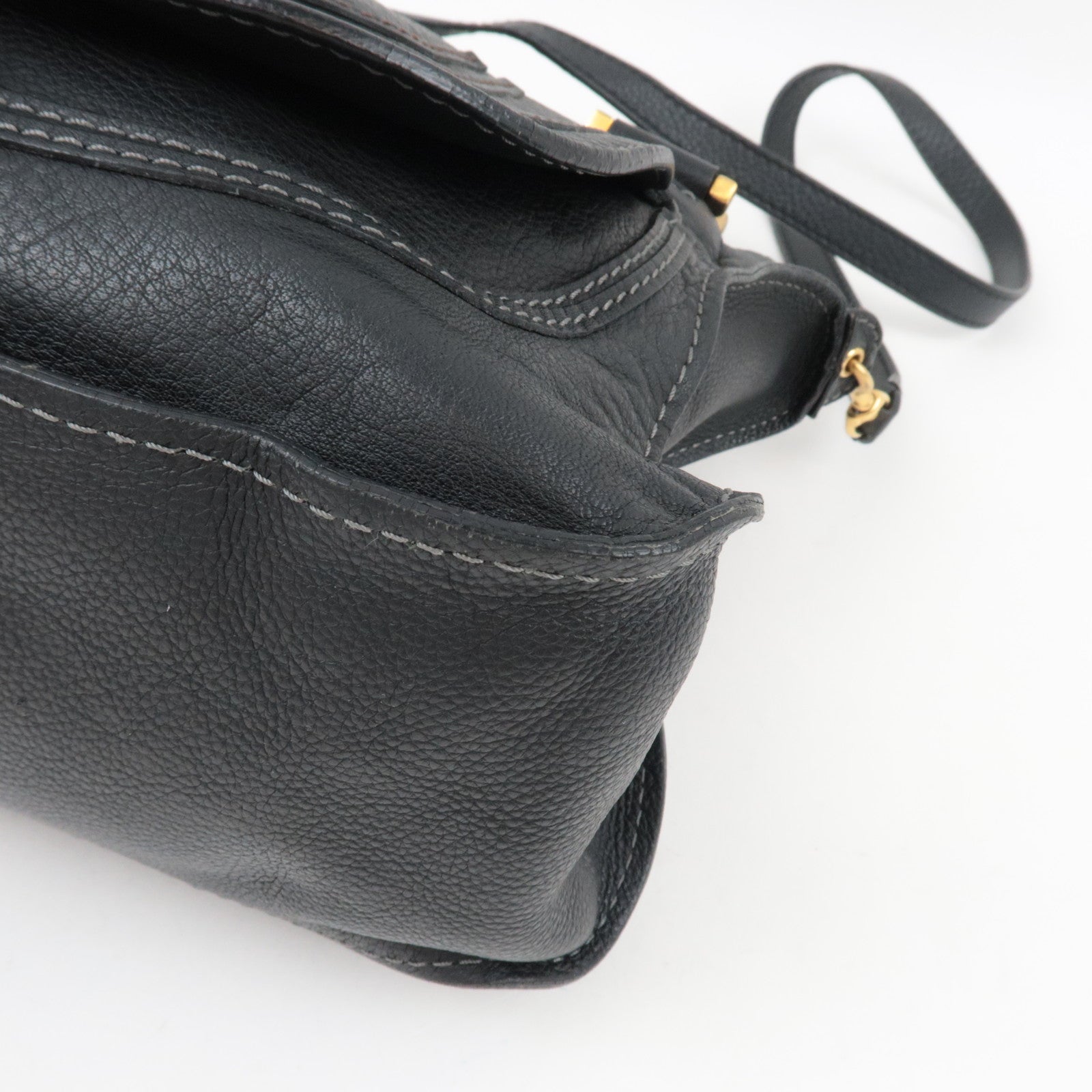 Chloe Marcie 2Way Shoulder Bag Leather Black *Strap