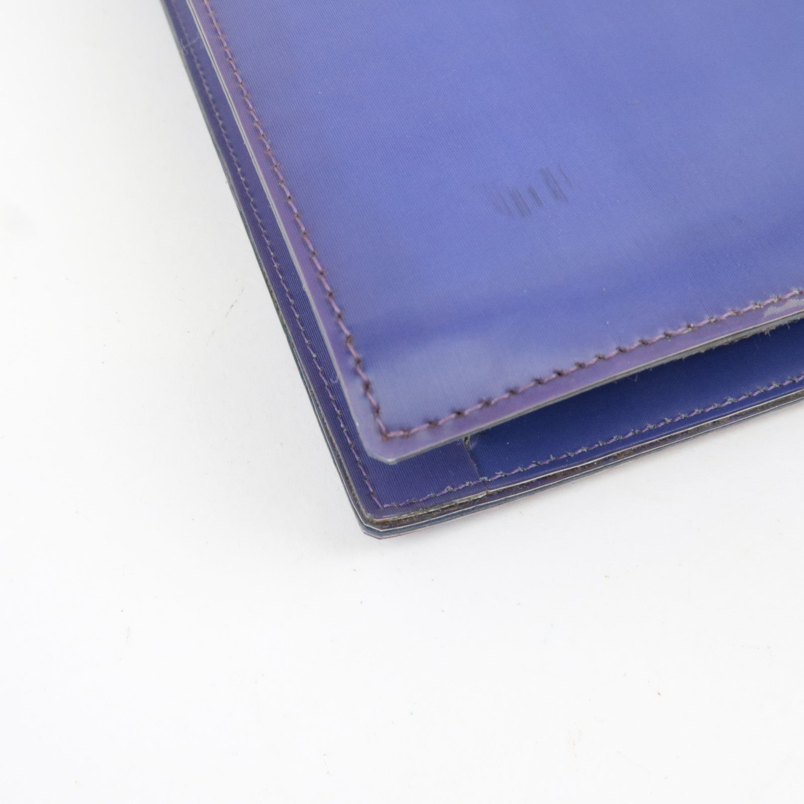 CHANEL Hologram Coco Mark Chain Shoulder Bag Purple Silver HDW 6151598 *G card