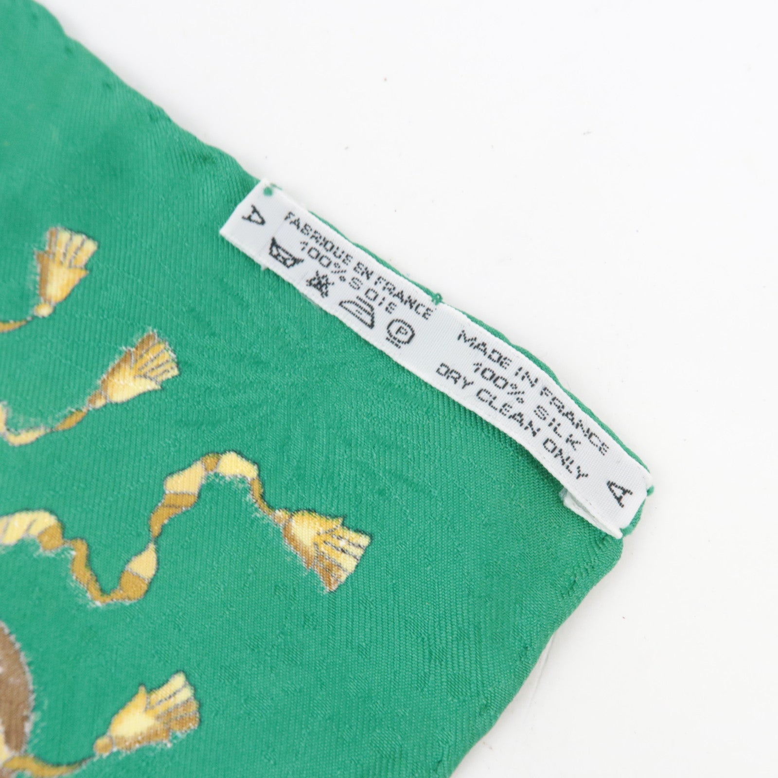 HERMES Carre 90 Scarf LES FETES DU ROI SOLEIL 100% Silk Green White