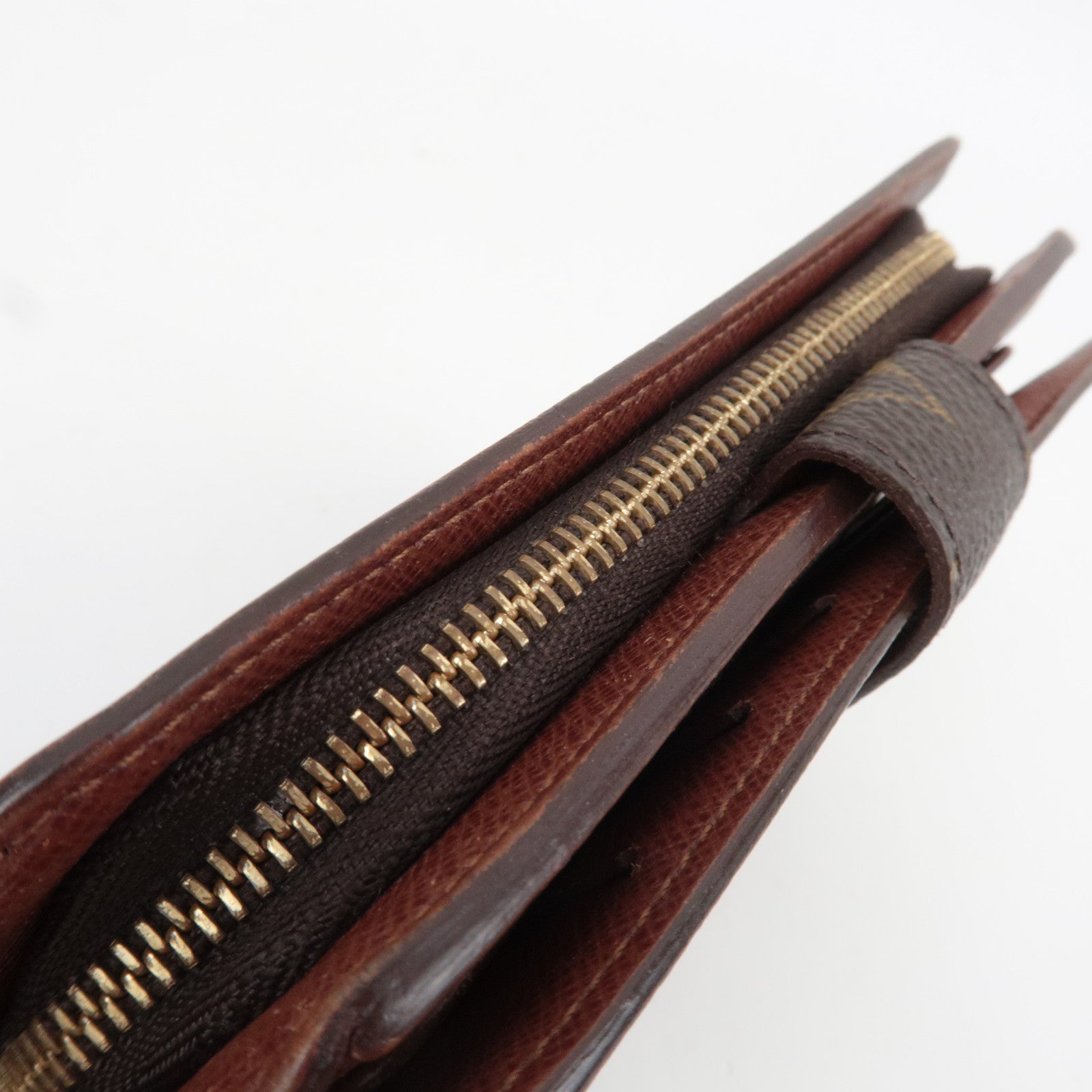 Louis Vuitton Monogram Porte Papier Zip Bifold Wallet M61207 SP0071 *Pass case