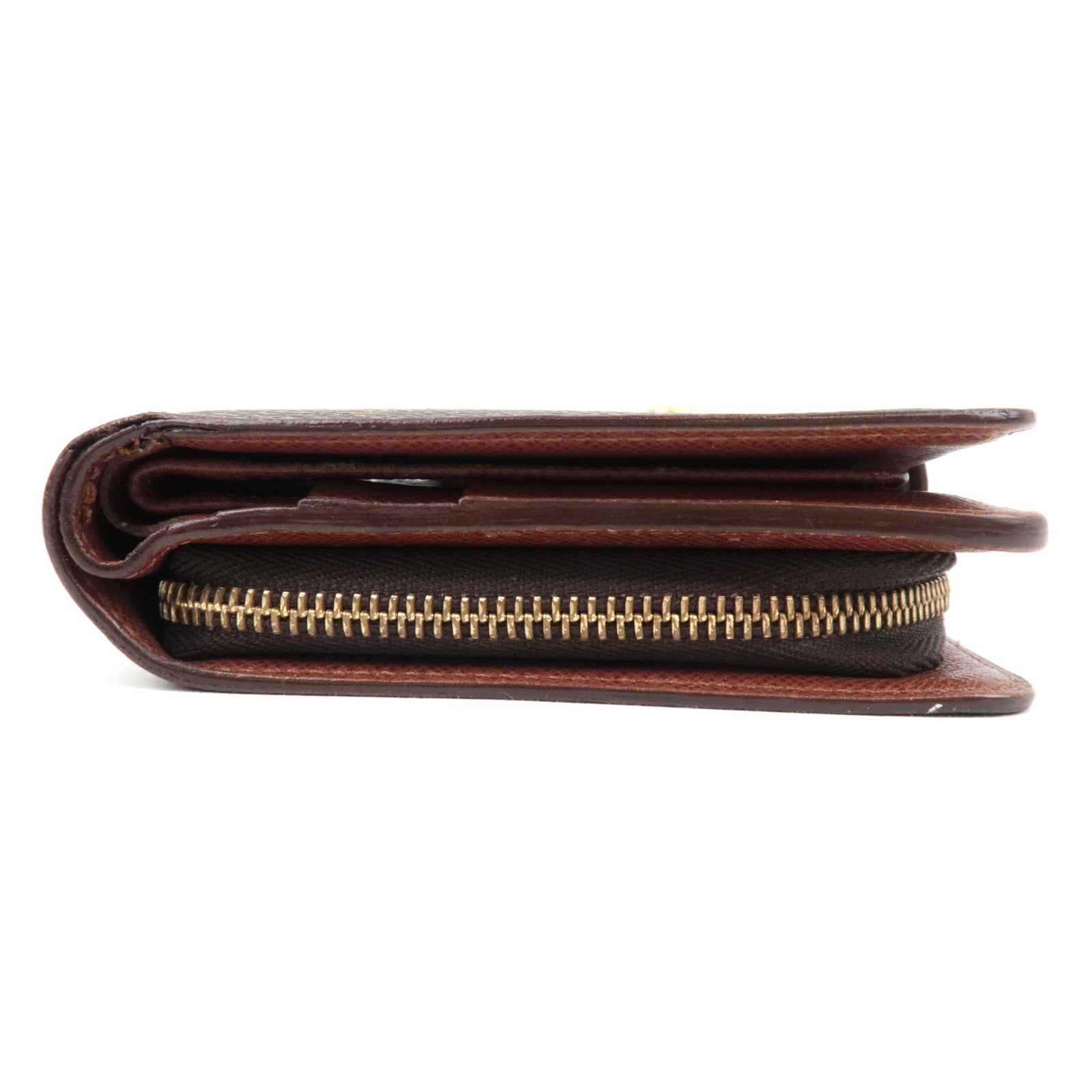 Louis Vuitton Monogram Porte Papier Zip Bifold Wallet M61207 SP0071 *Pass case