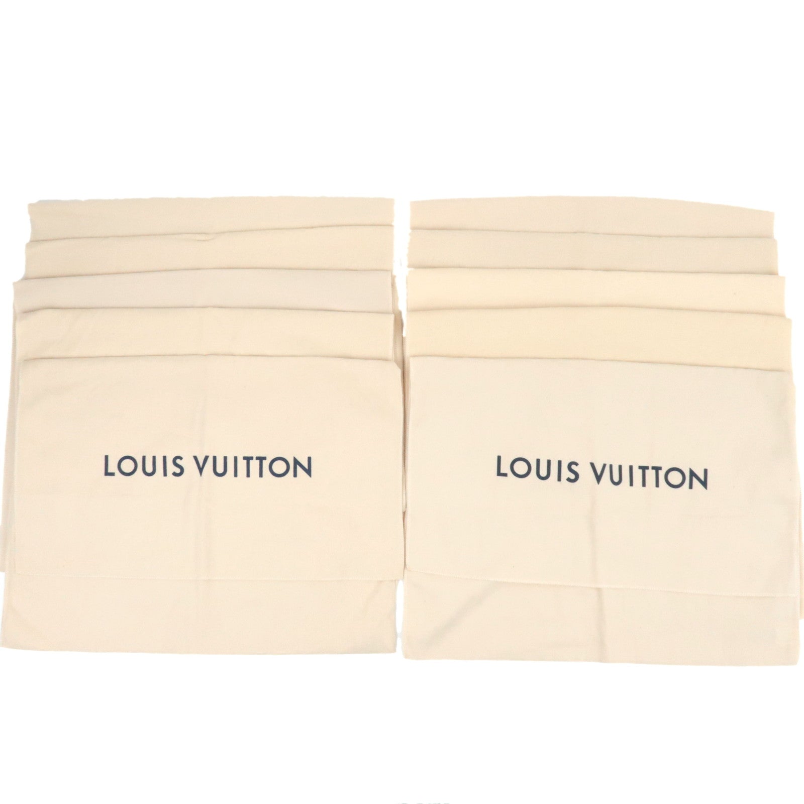 Louis Vuitton Set of 10 Cotton Dust Bags Beige 81502
