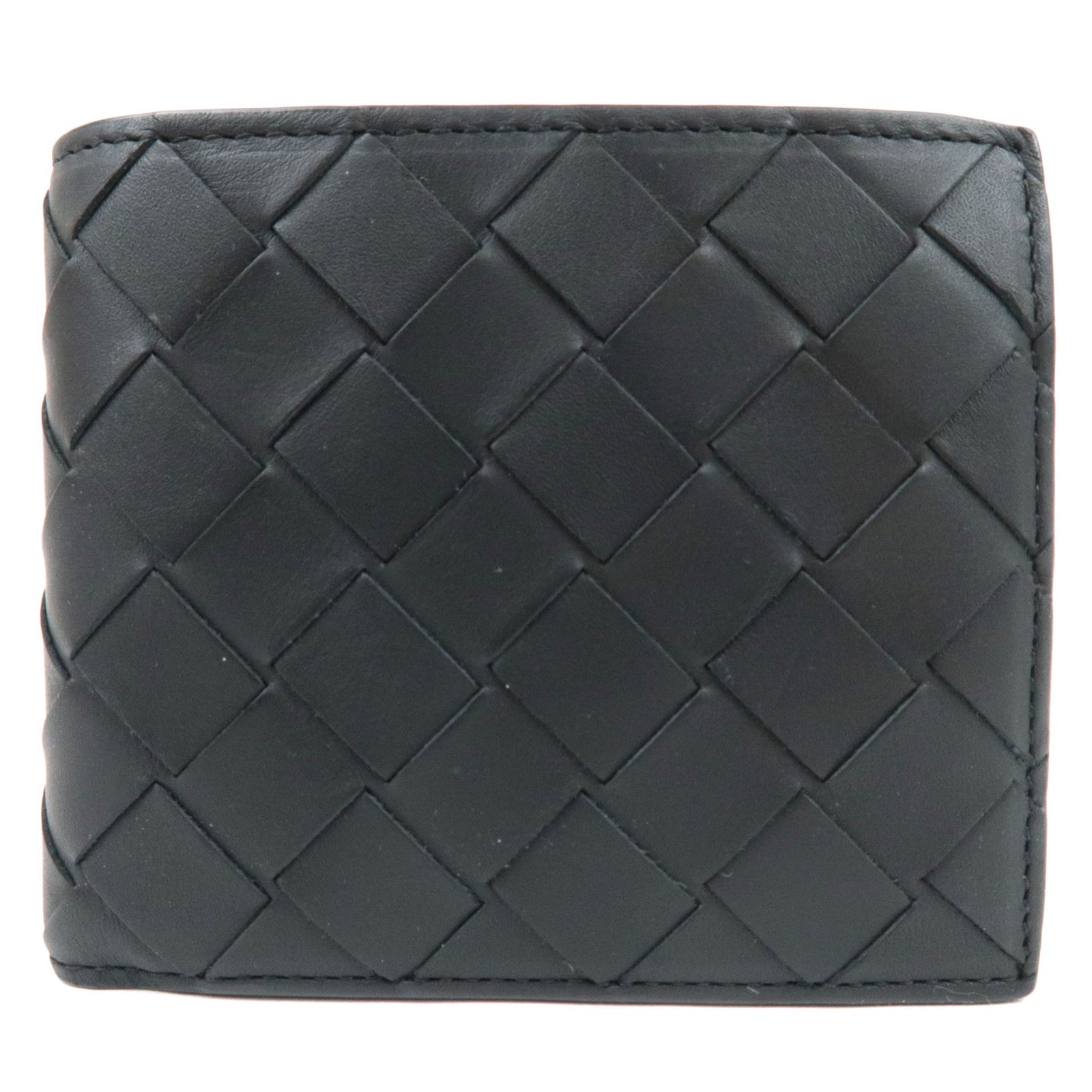 BOTTEGA VENETA Intrecciato Bifold Wallet Leather Black *Dust bag81531