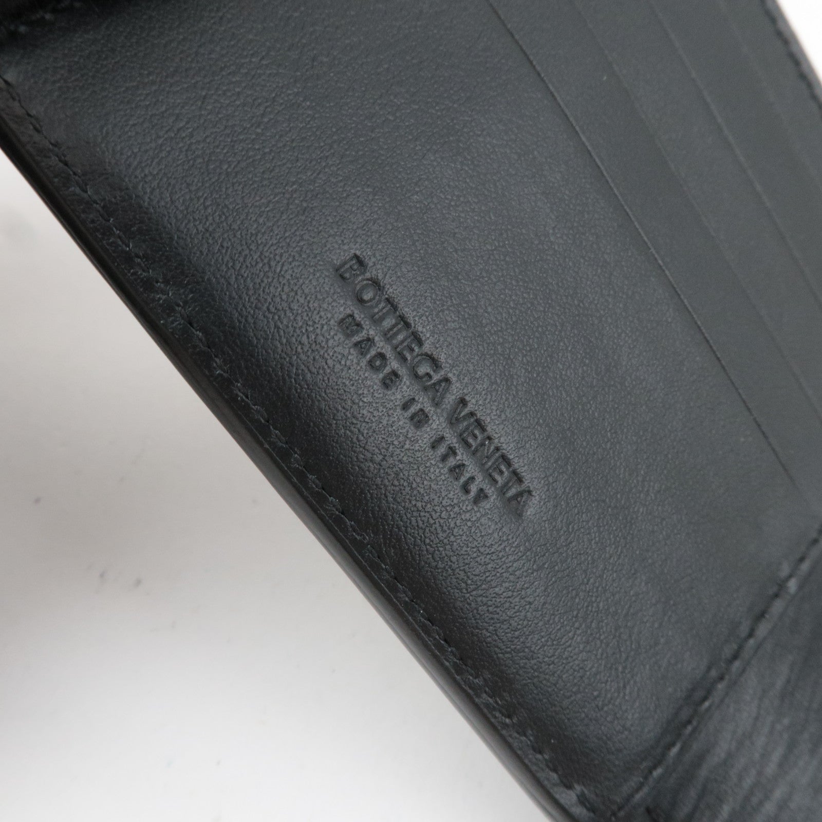 BOTTEGA VENETA Intrecciato Bifold Wallet Leather Black *Dust bag