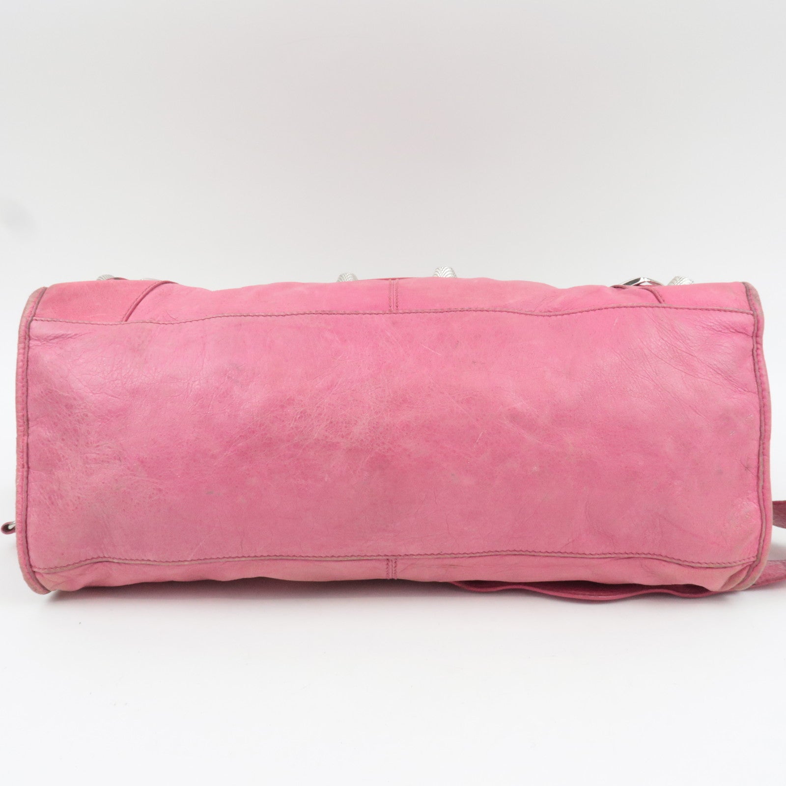 BALENCIAGA The Giant Part Time 2Way Handbag Leather Pink Silver HDW 173082 *Strap