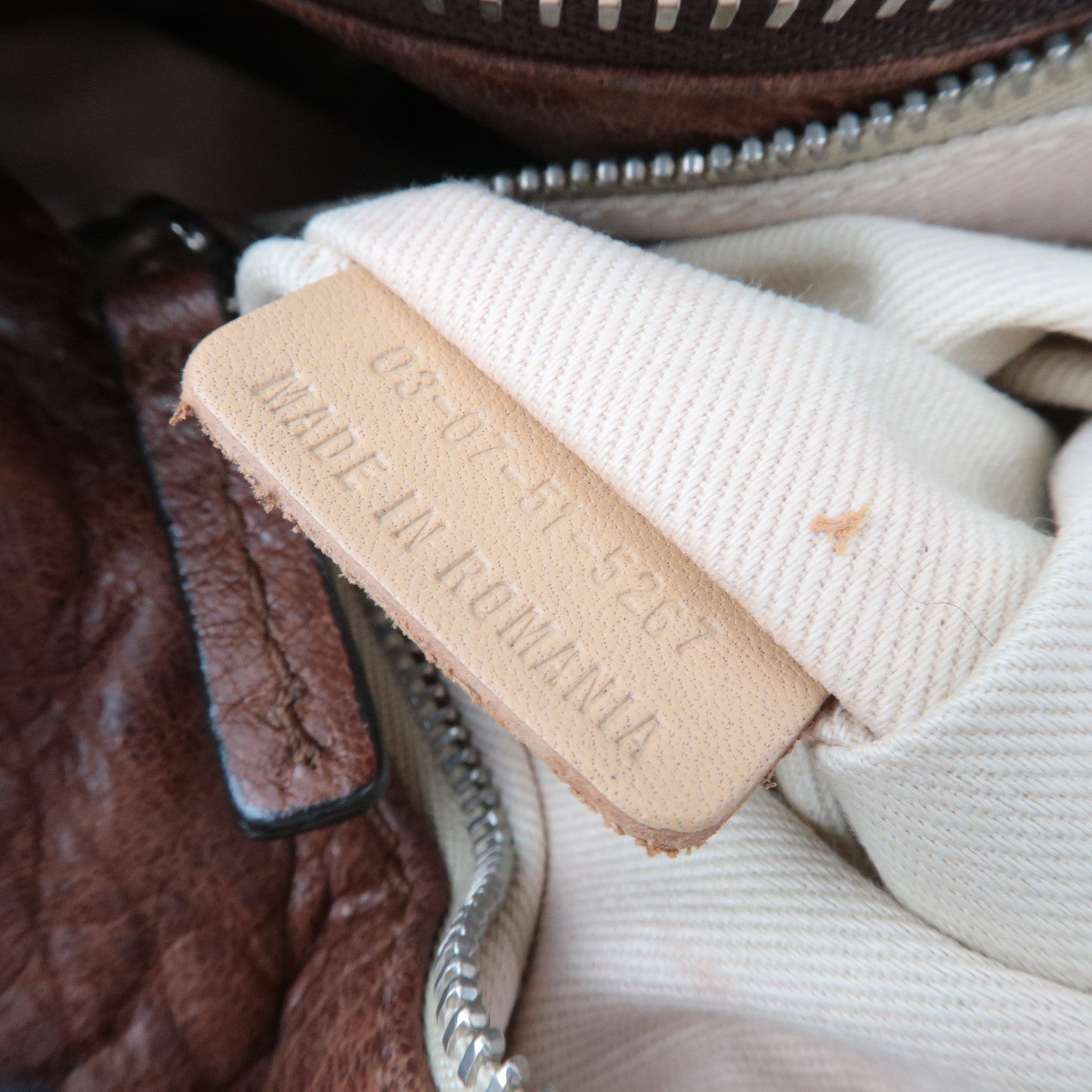 Chloe Paddington Handbag Canvas Leather Beige Gray Brown *Key Lock