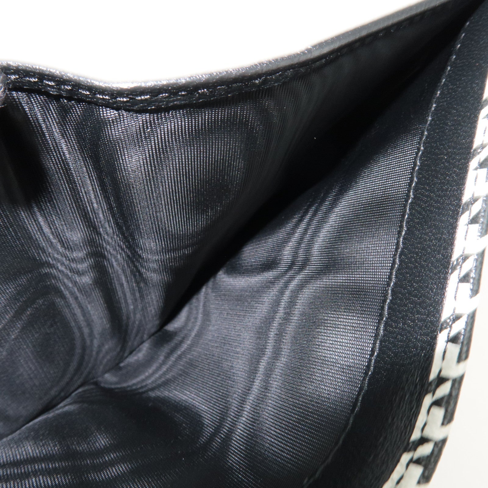 MIU MIU Houndstooth Bifold Wallet Leather Black White 5MV204 *Box