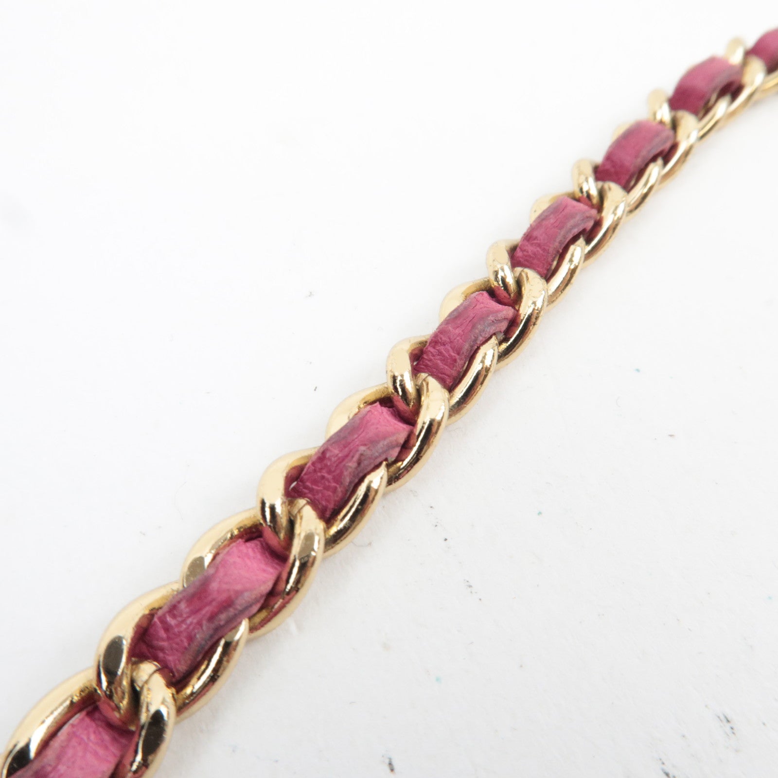 CHANEL Chocolate Bar Chain Shoulder Bag Lambskin Pink Gold HDW 7103887