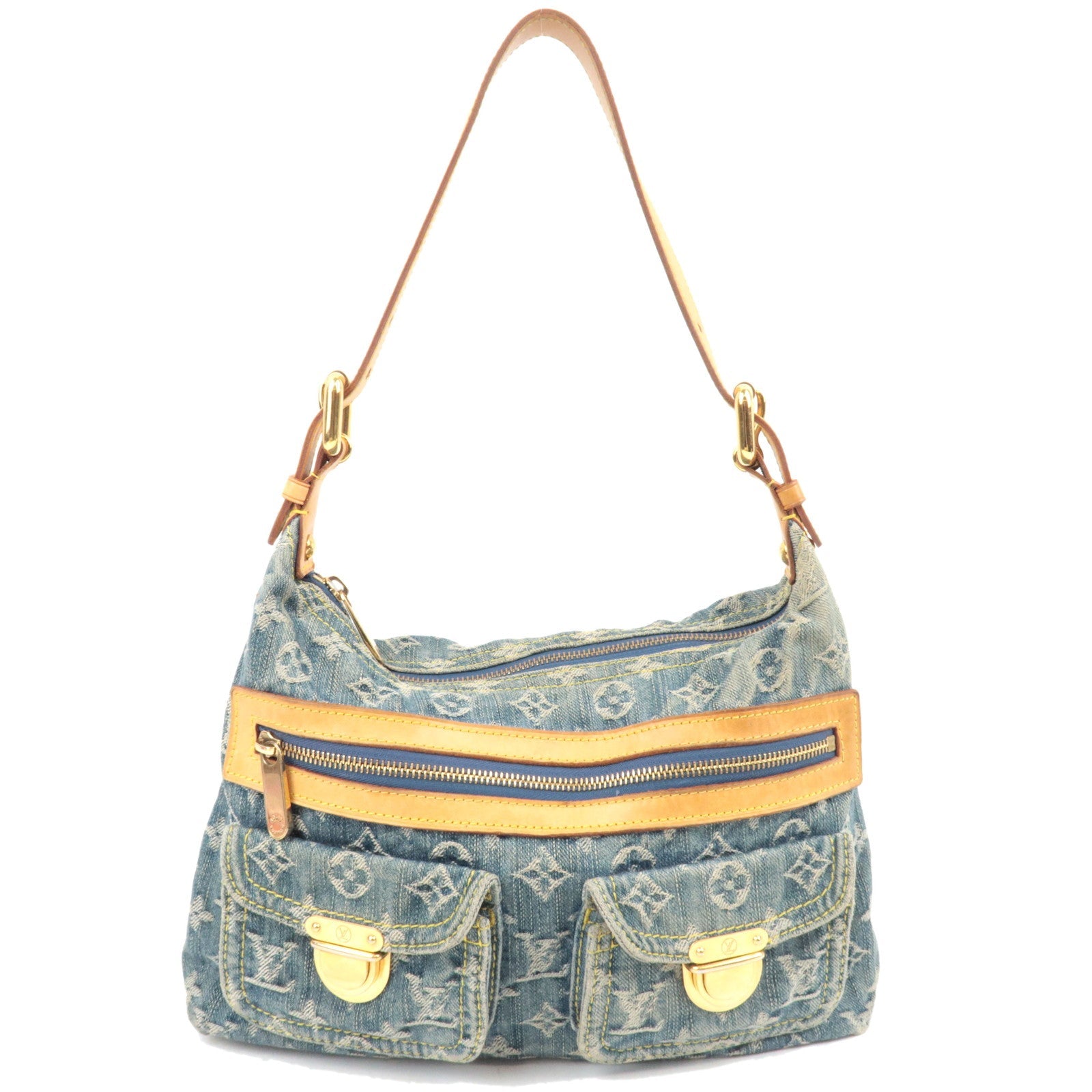 Louis Vuitton Monogram Denim Baggy PM Shoulder Bag M95049 AS0086 *Dust bag, Short Strap81589